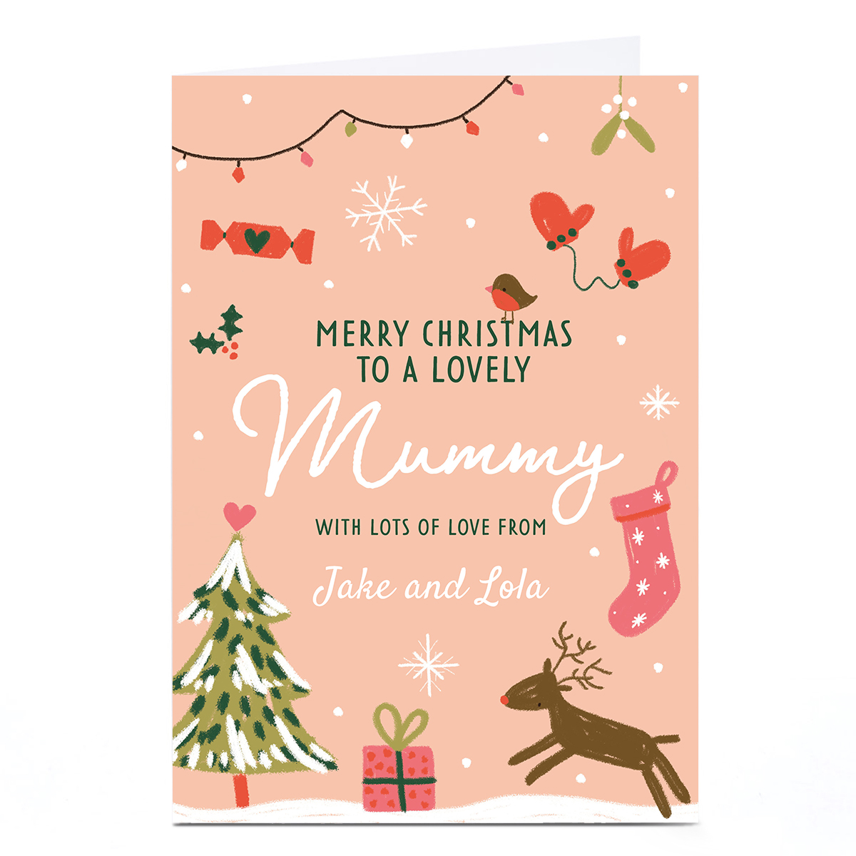 Personalised Juniper and Rose Studio Christmas Card - Mummy