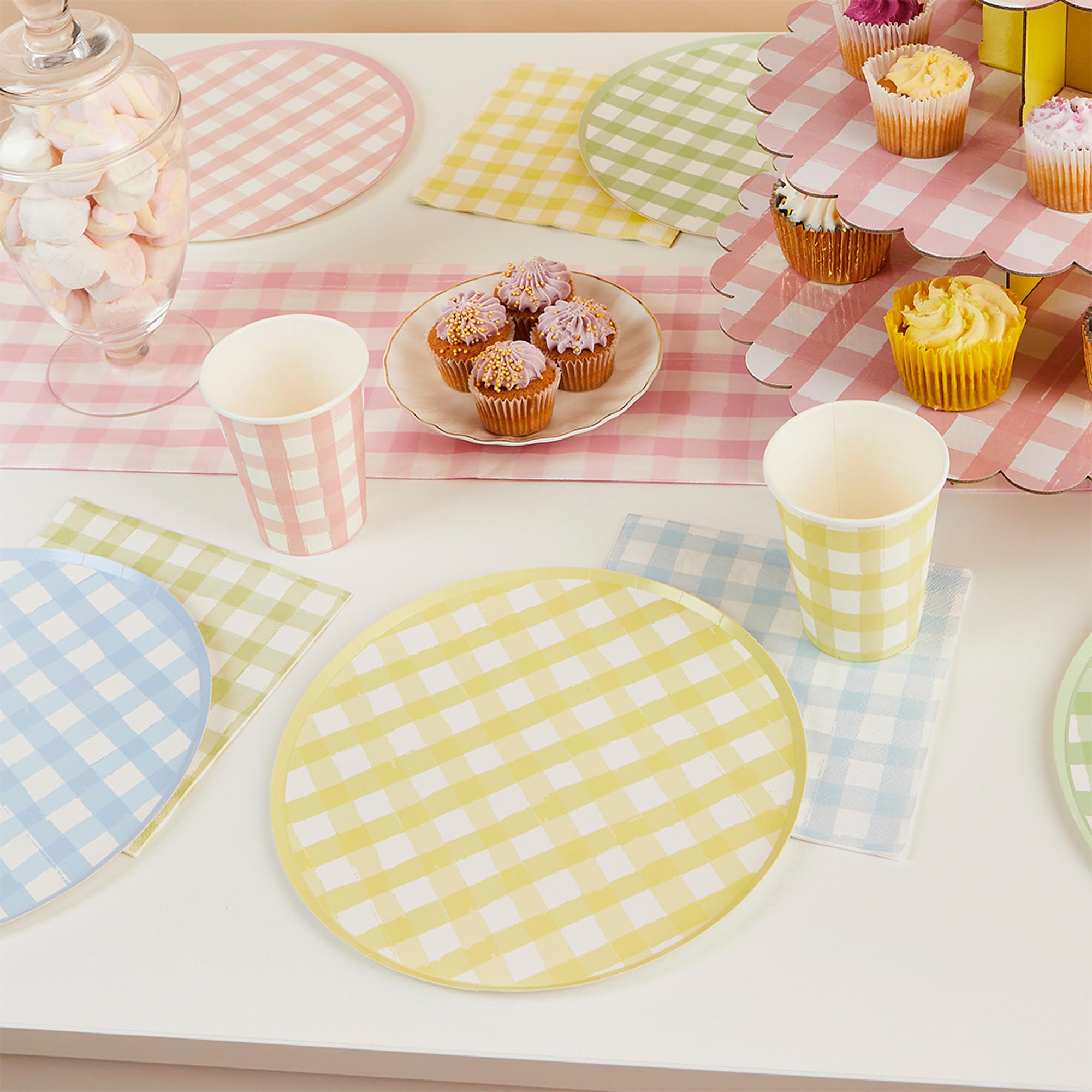 Gingham Paper Napkins - Pack of 16