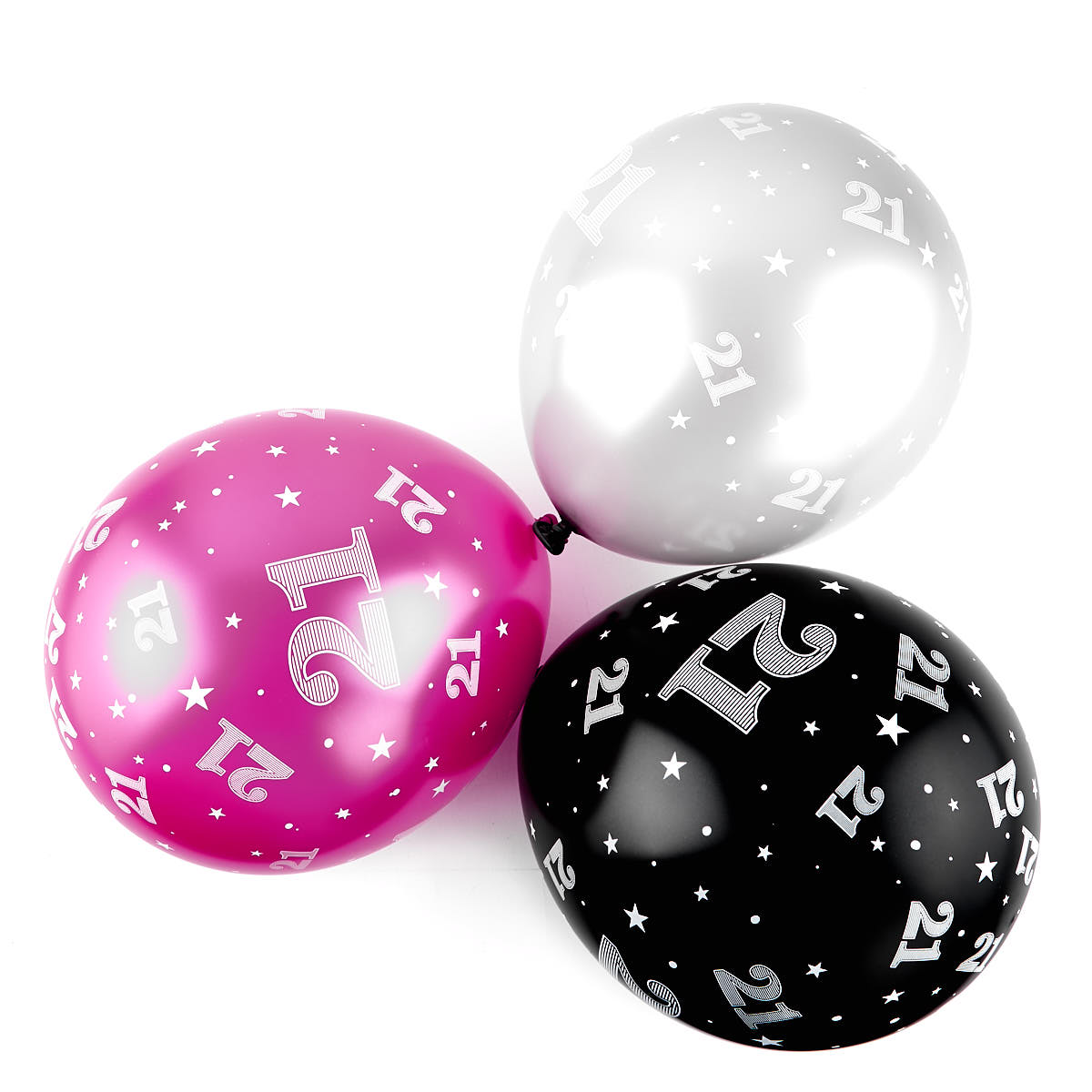 Pink 21st Birthday Helium Latex Balloons - Pack Of 6