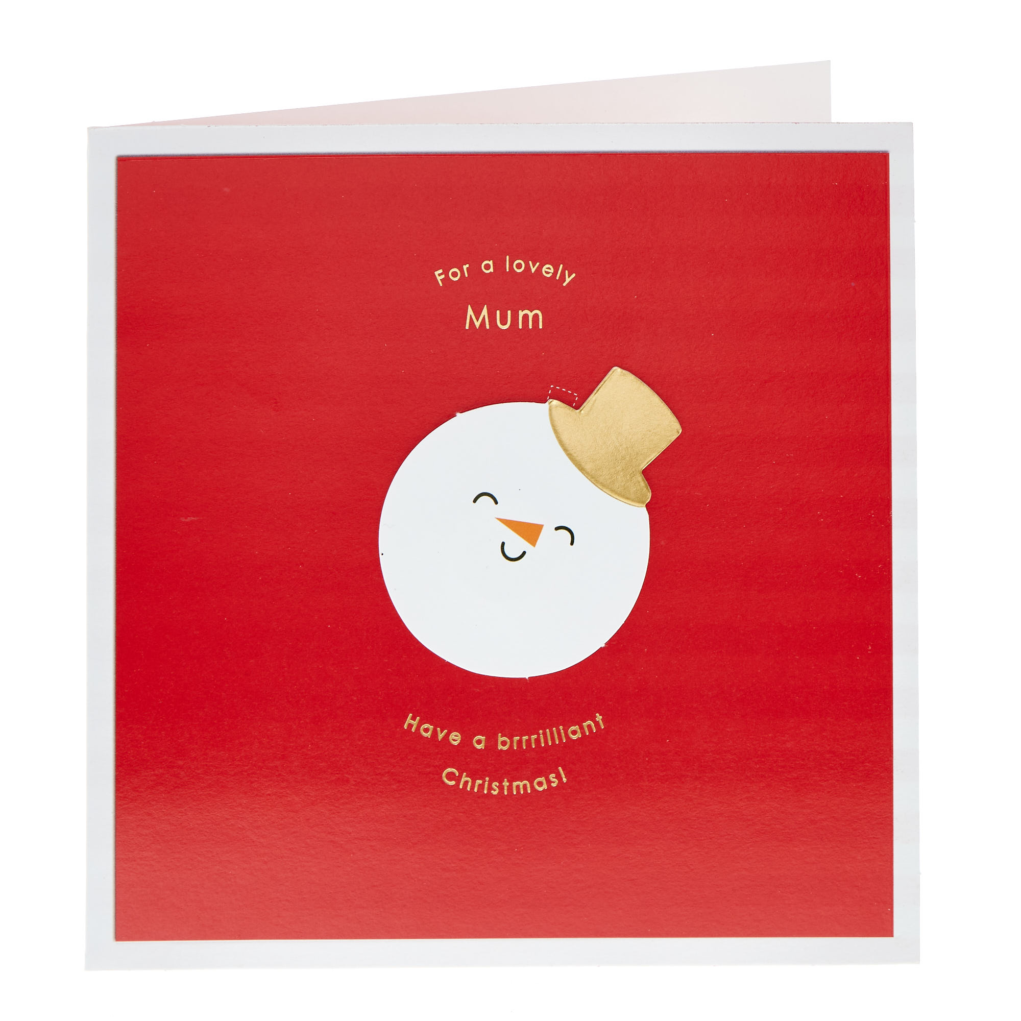 Mum Bold Snowman Christmas Card