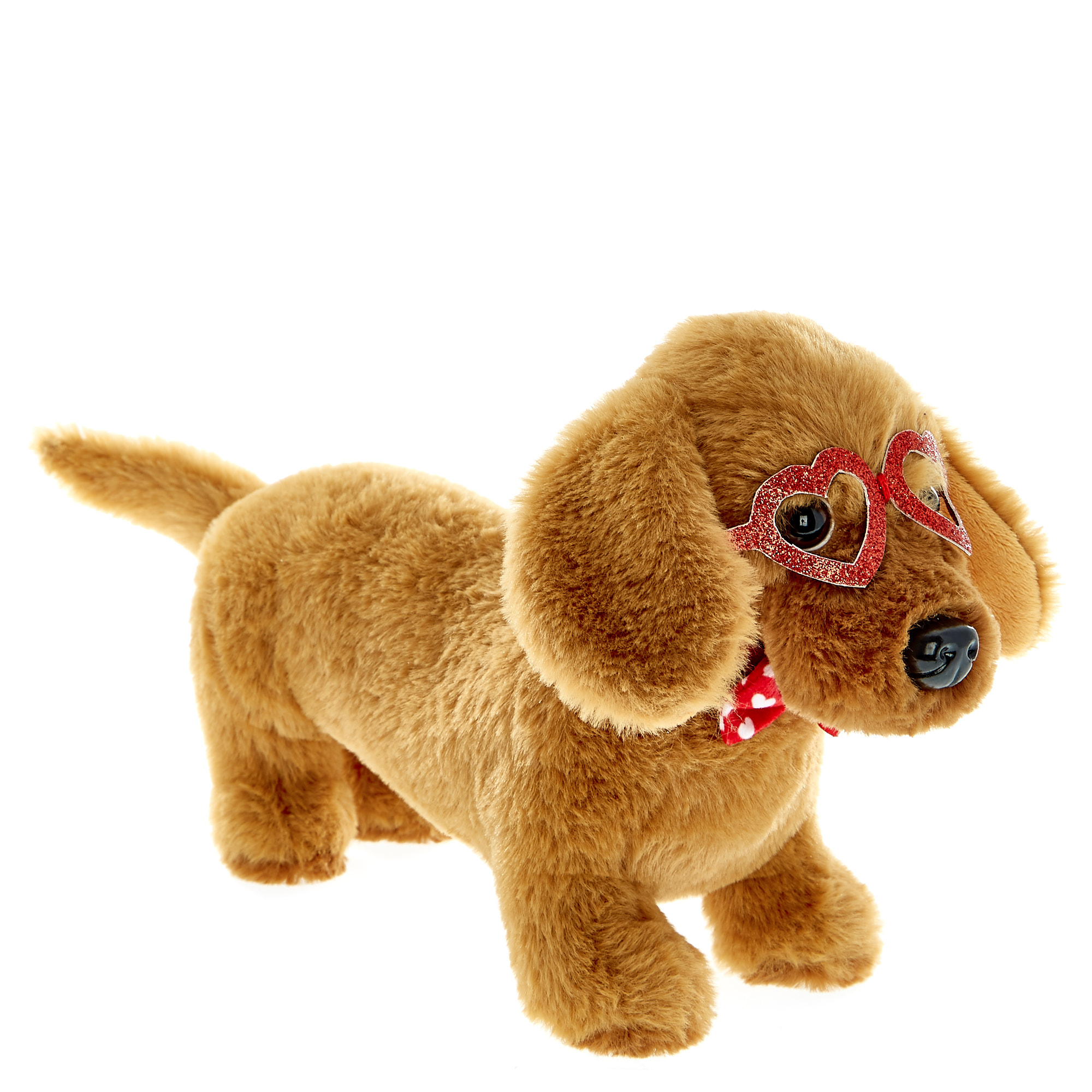 Sausage Dog Soft Toy - Heart Glasses