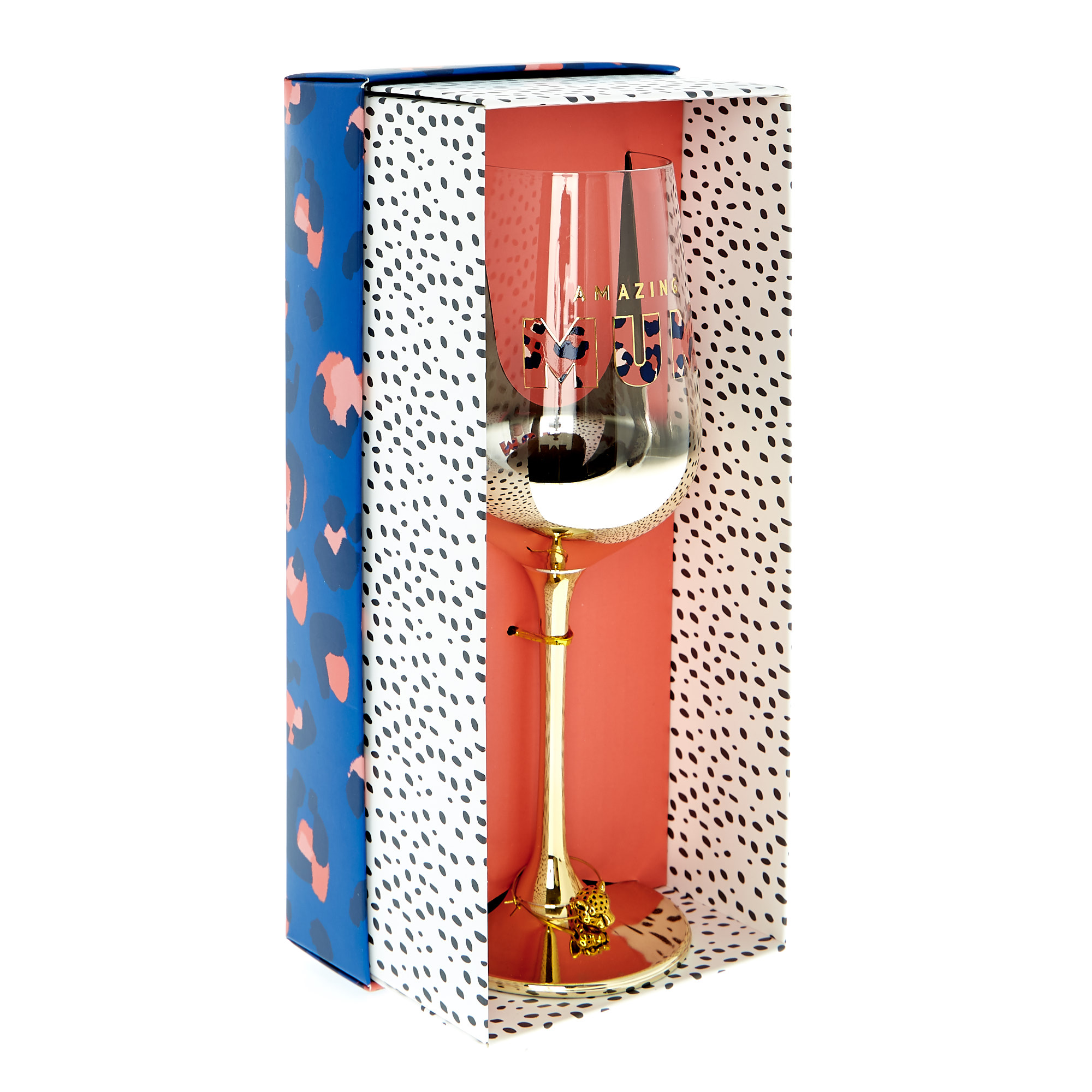 Leopard Super Bling Wine Glass by Lolita