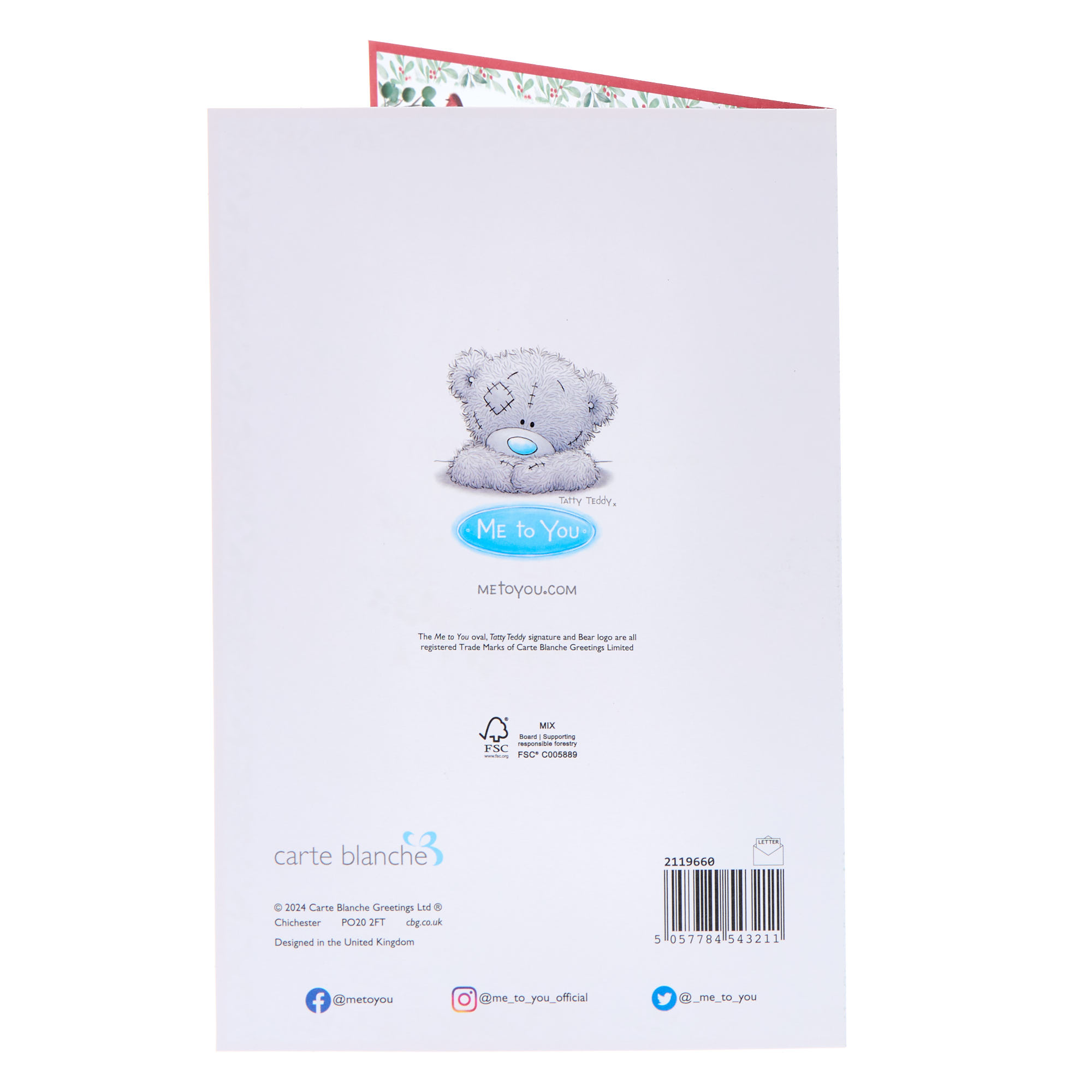 Buy Me To You Tatty Teddy Sister & Brother In Law Christmas Card for