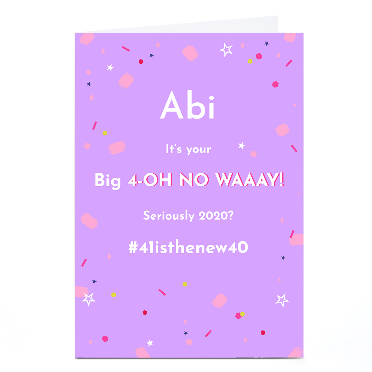 Personalised Covid Birthday Card - The New 40