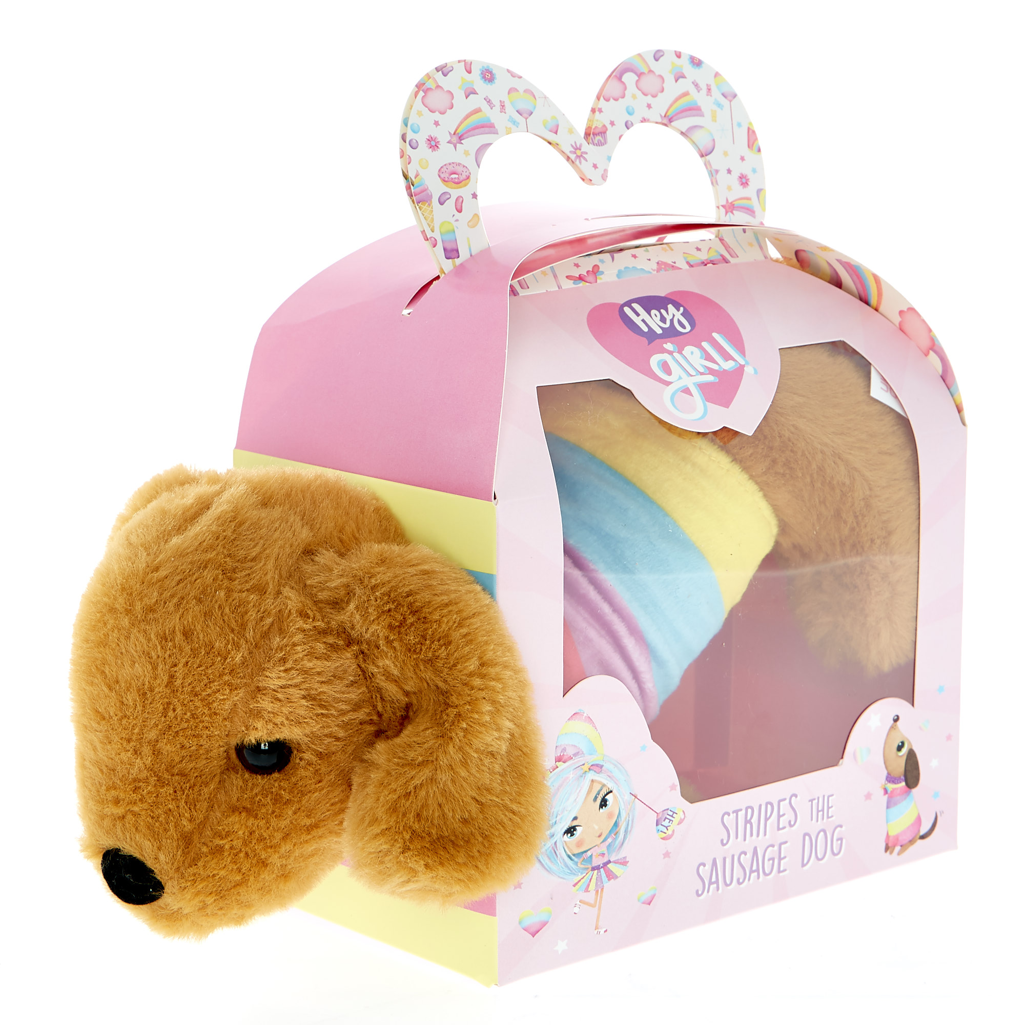 Hey Girl! Stripes The Sausage Dog Soft Toy