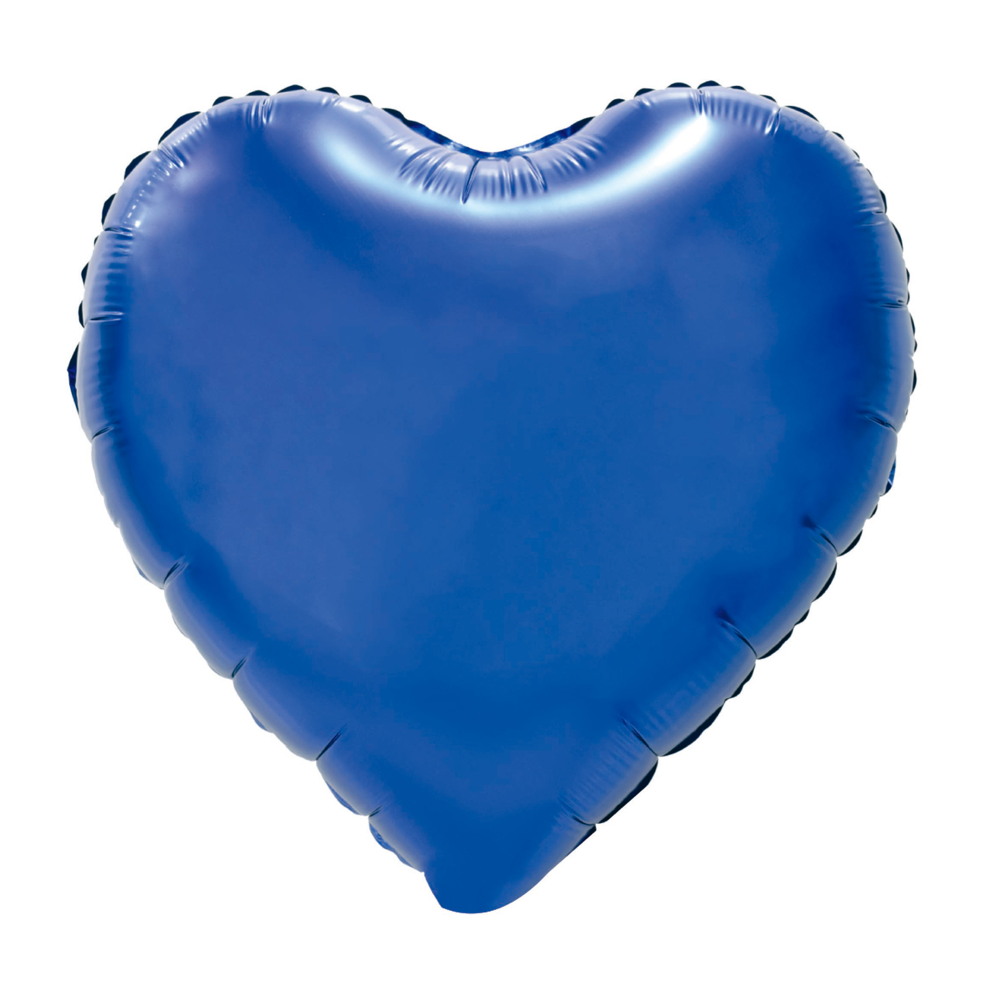 Satin Navy Heart 18-Inch Foil Helium Balloon