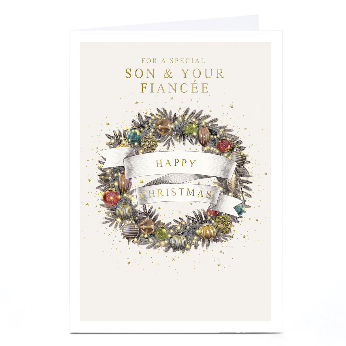 Personalised Christmas Card - A Special Son And Your Fiancee