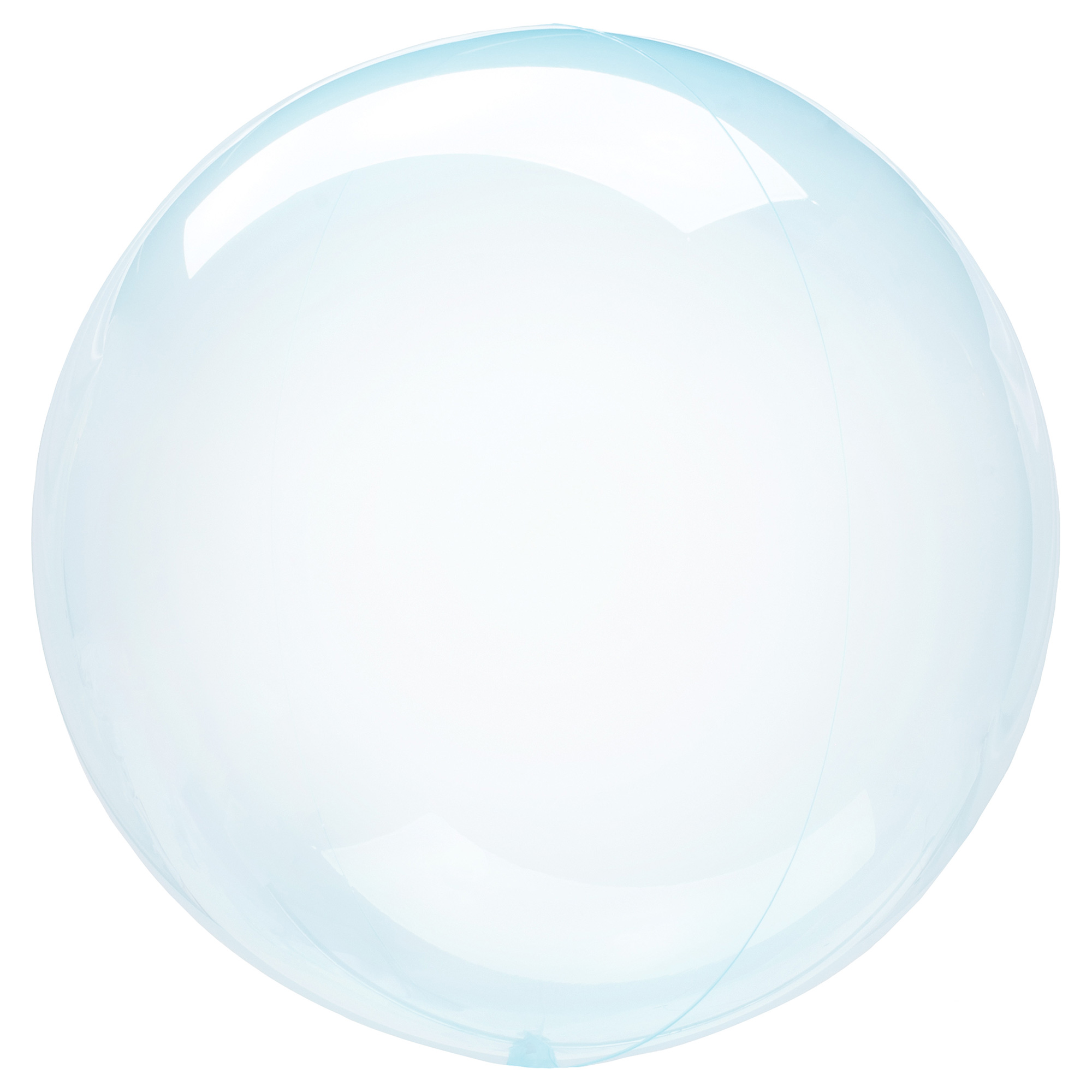 12-Inch Clear Blue Orb-Shaped Helium Balloon
