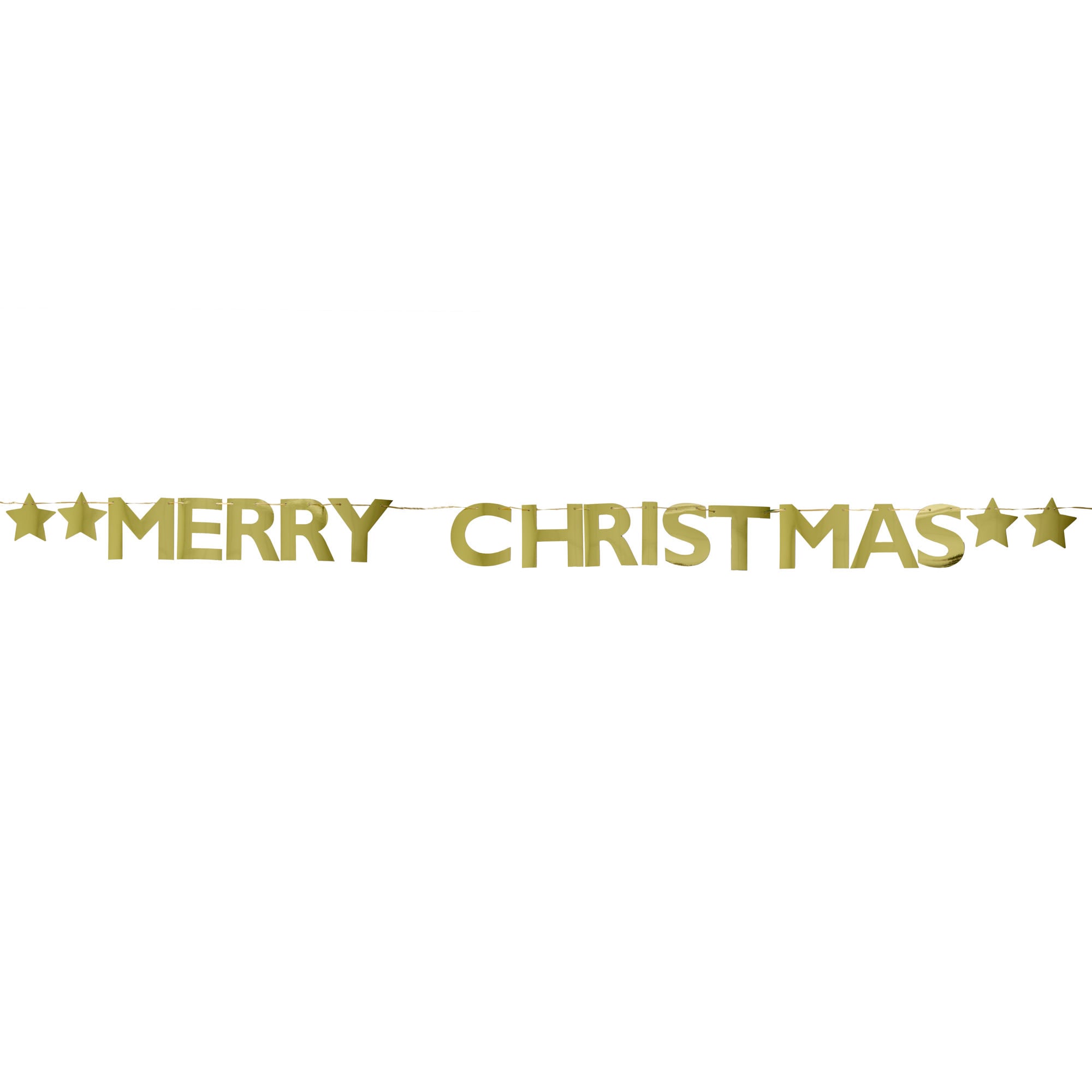 Gold Merry Christmas Letter Banner