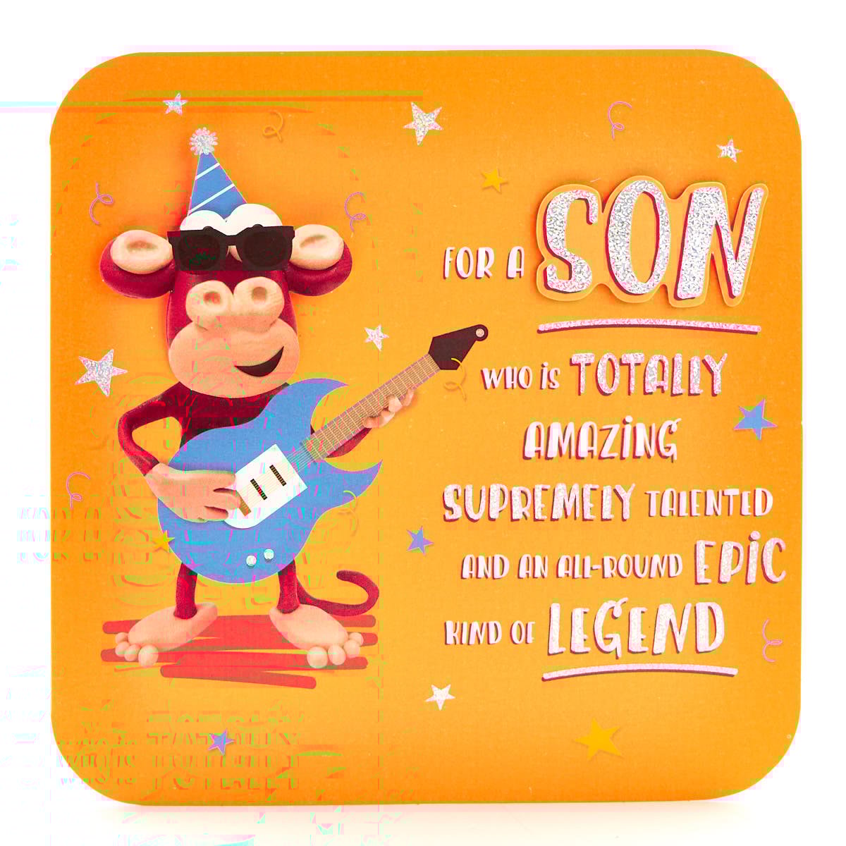 Exquisite Collection Birthday Card - Son Monkey