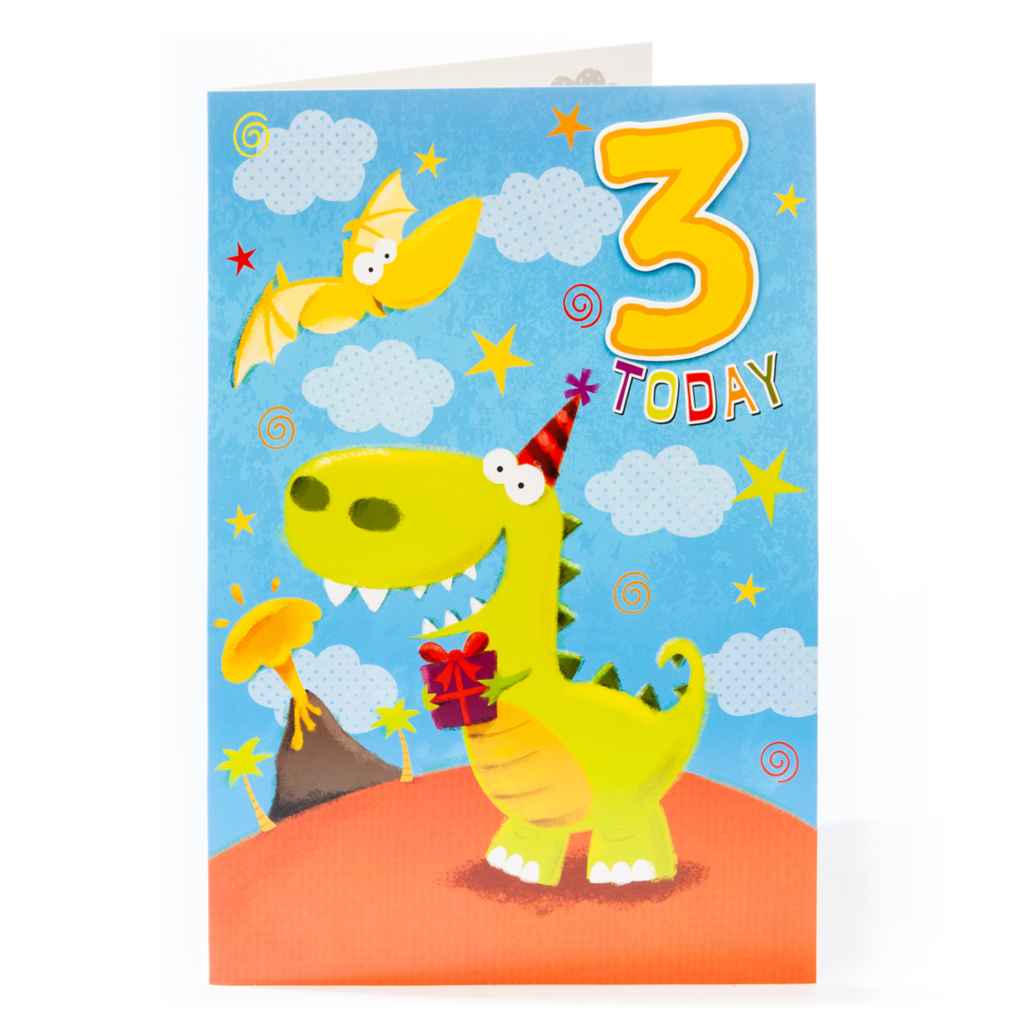 Giant 3rd Birthday Card - Dinosaurs 