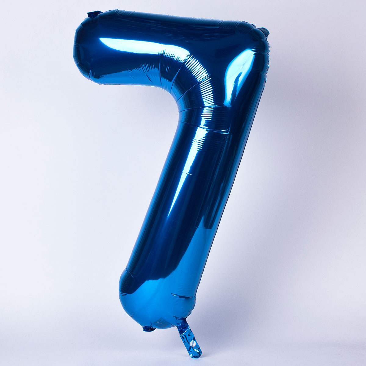 Blue Number 7 Giant Foil Helium Balloon INFLATED 
