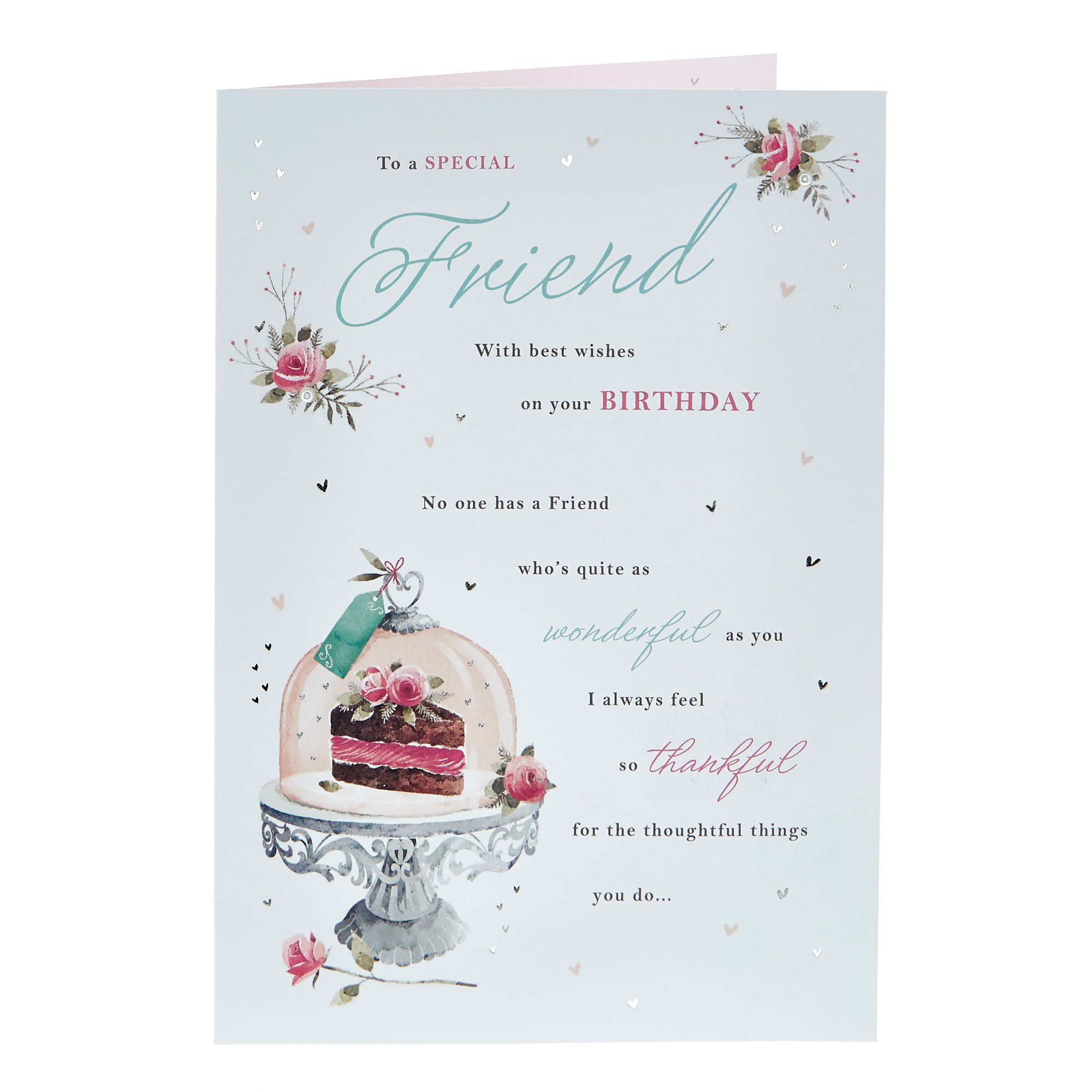 Birthday Card - Special Friend Cake Dome