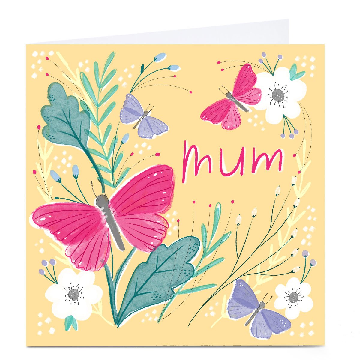 Personalised Emma Valenghi Mother's Day Card - Mum Butterfly