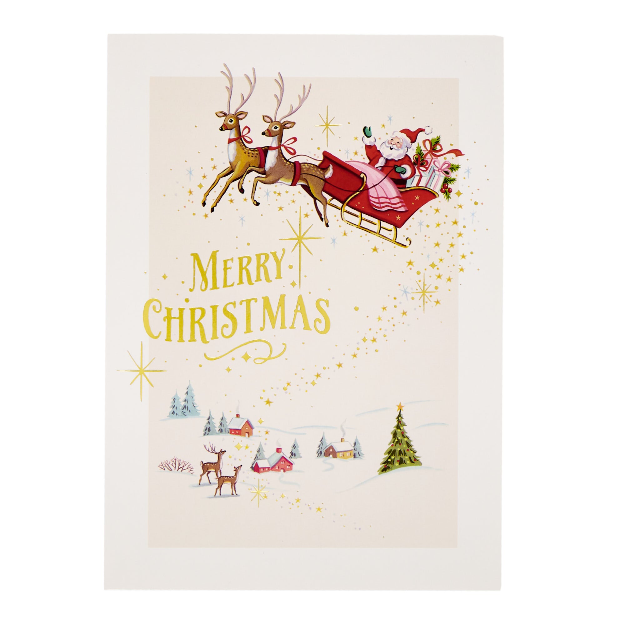 10 Portrait Santa's Sleigh Charity Christmas Cards