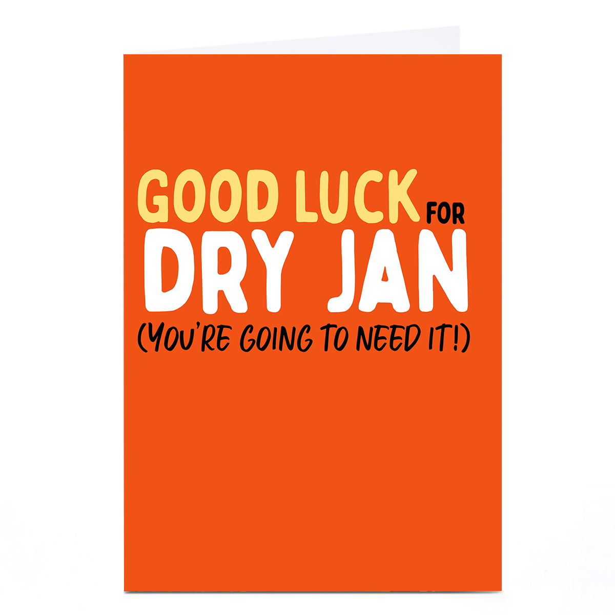 Dry January Card - Good Luck