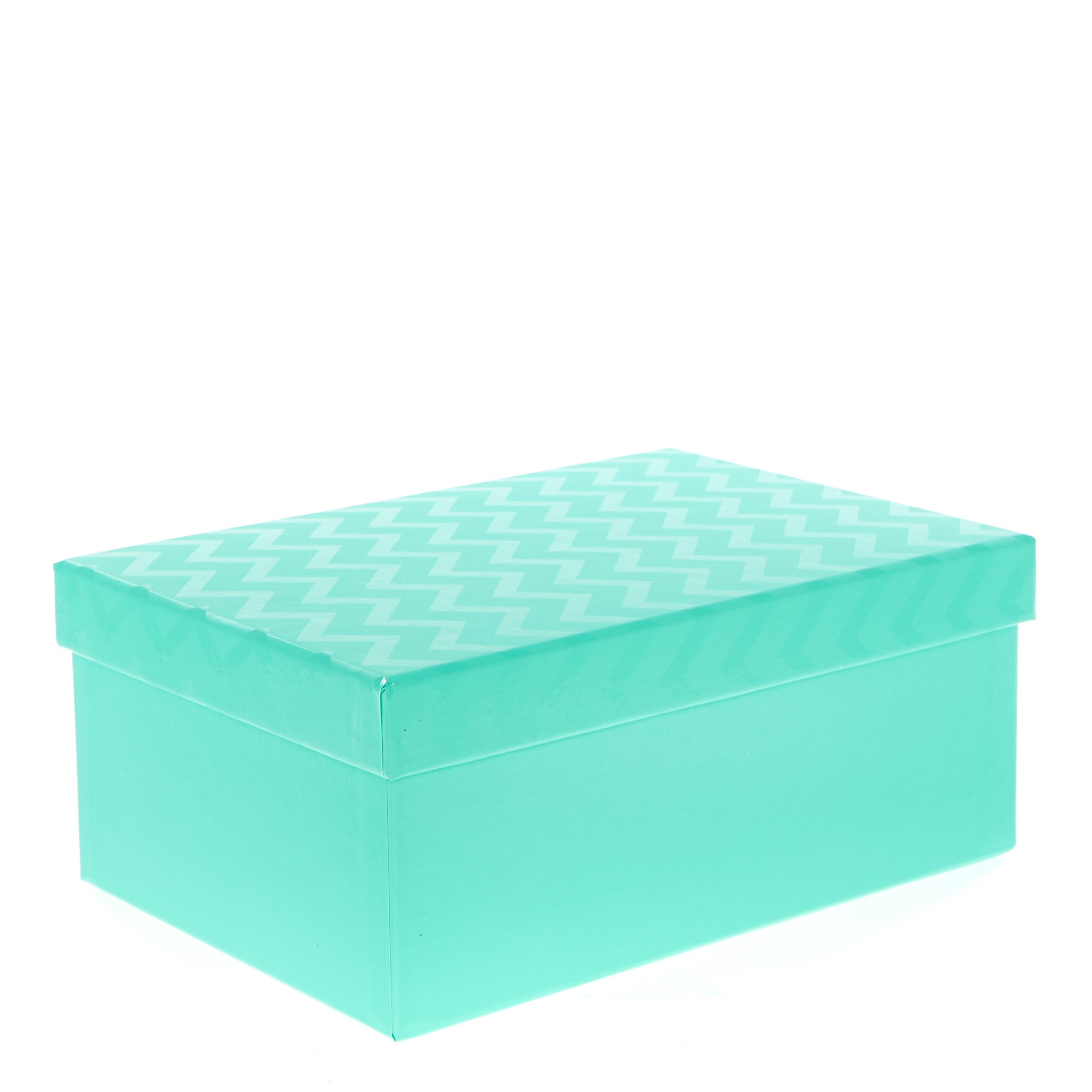 Turquoise Chevron Gift Boxes - Set Of 3