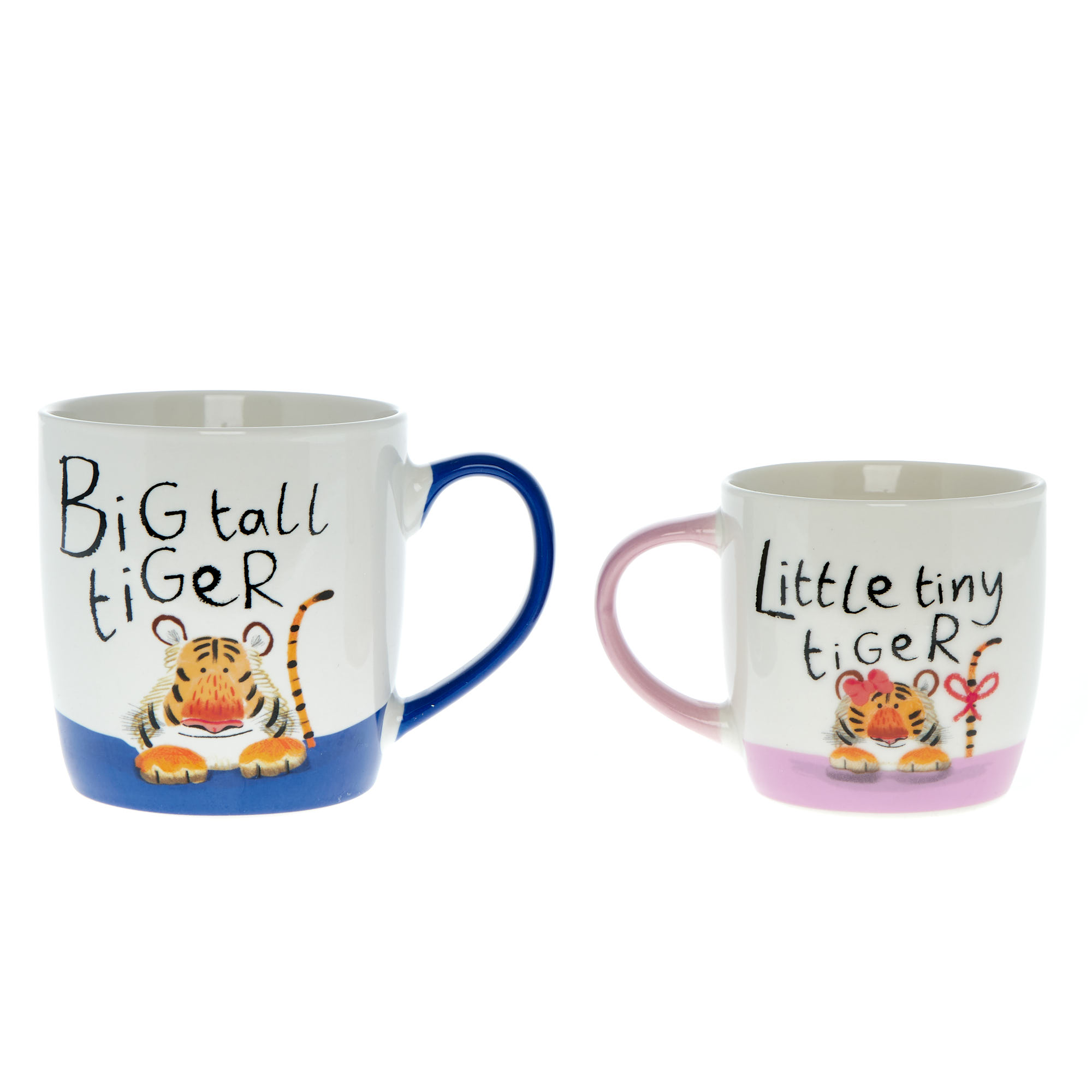 Daddy & Me Pink Tigers Twin Mug Set
