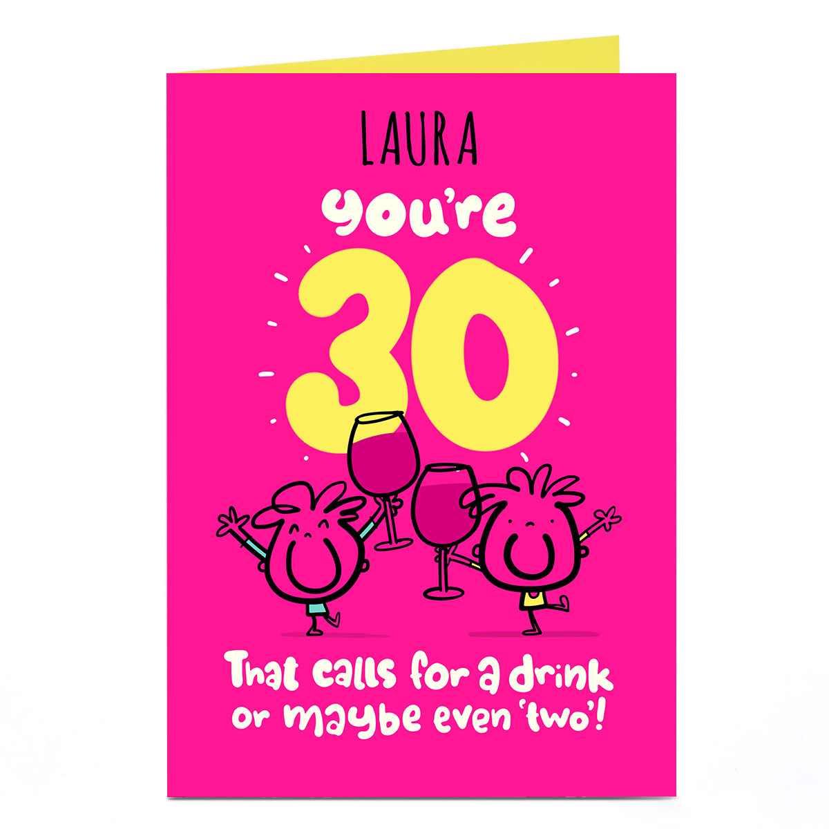 Personalised Fruitloops 30th Birthday Card -  A Drink Or 2 