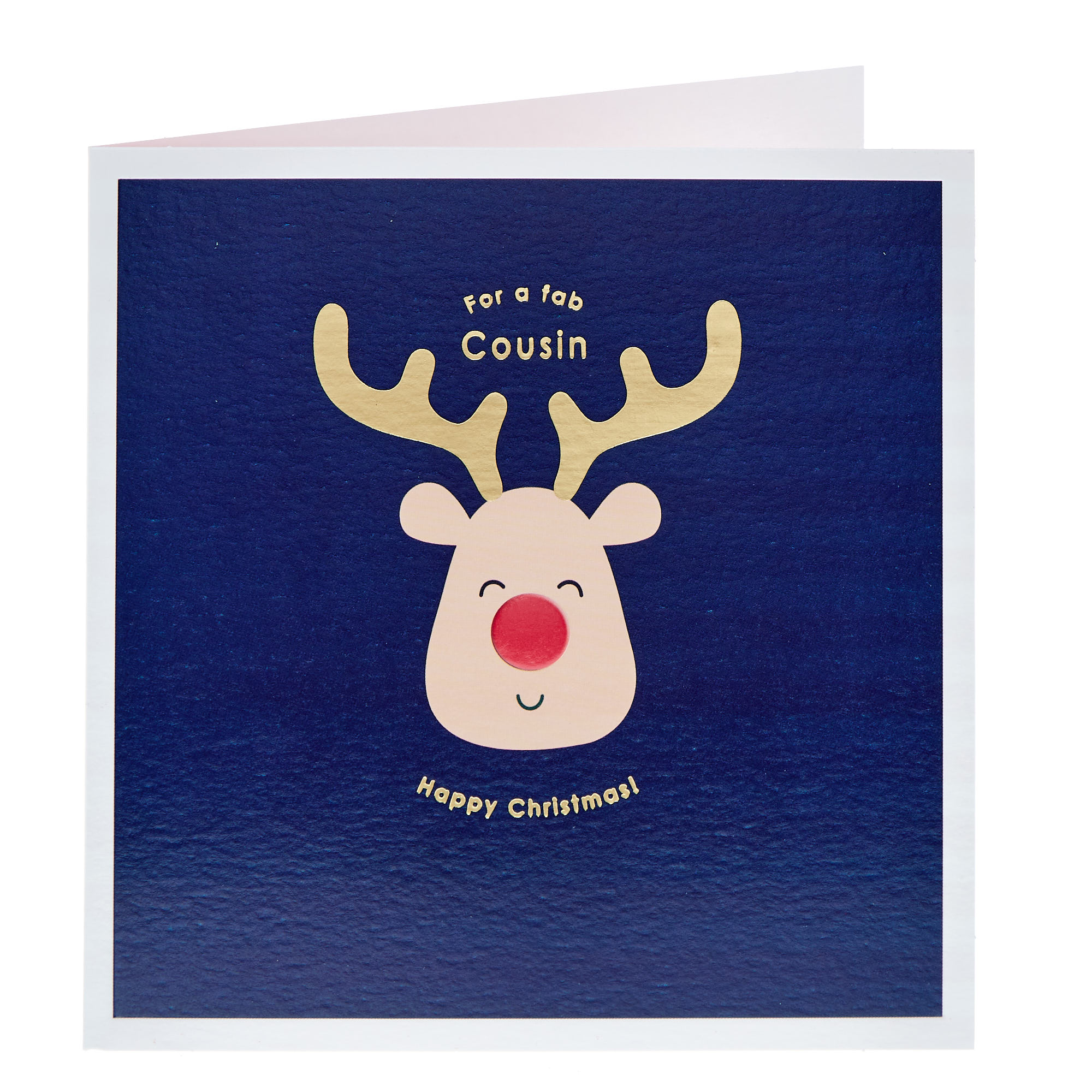Cousin Bold Reindeer Christmas Card