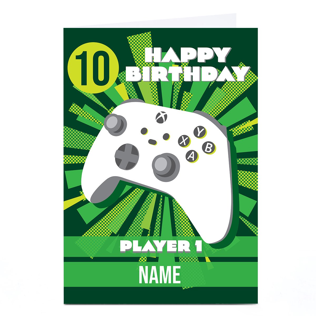 Personalised Birthday Card - Xbox Player 1 