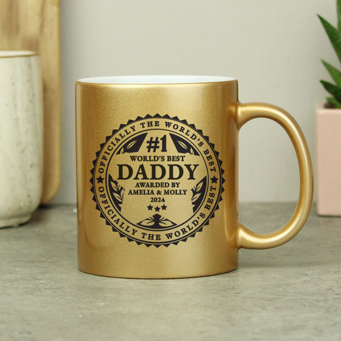 Personalised Gold Mug, World's Best 
