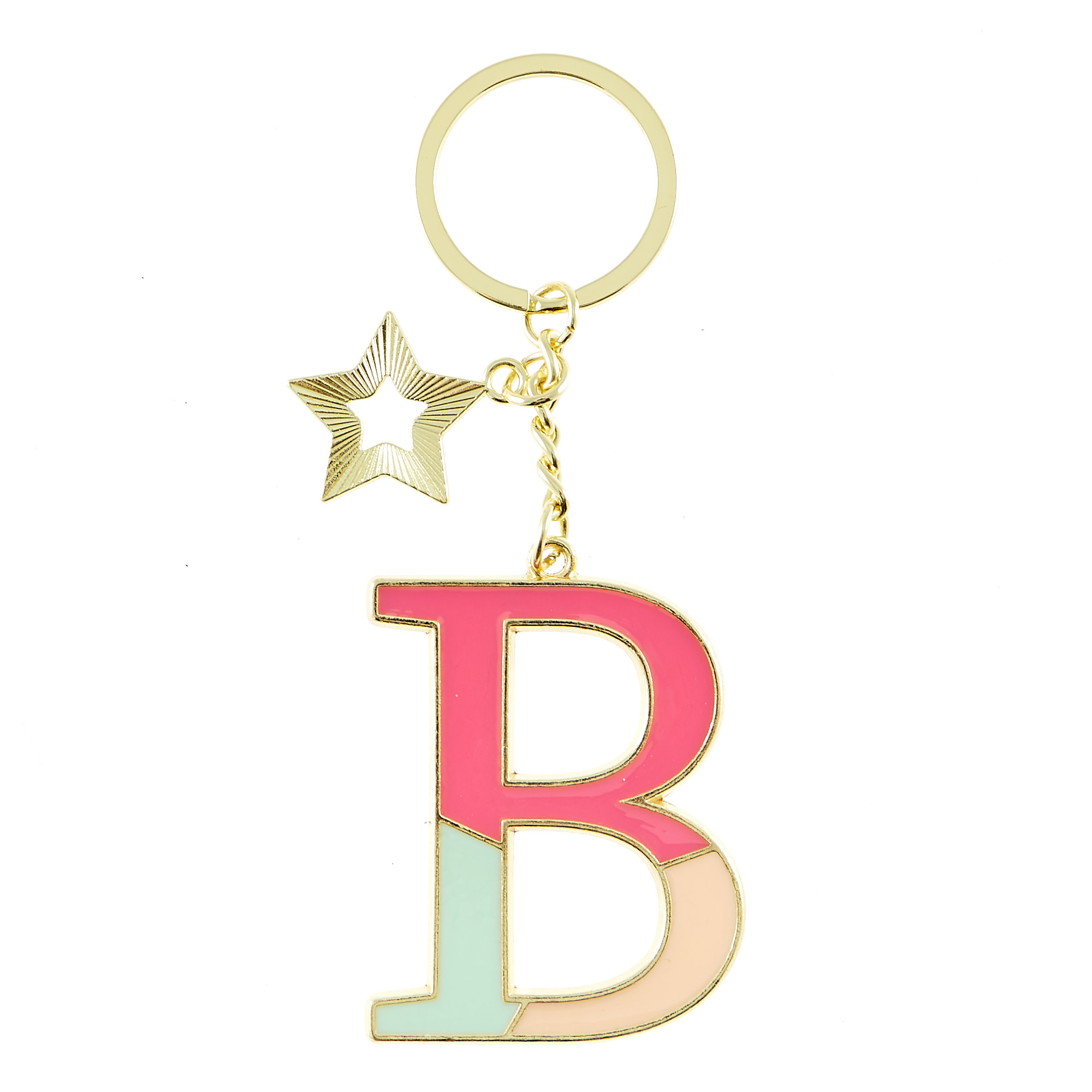 Letter B Alphabet Keyring