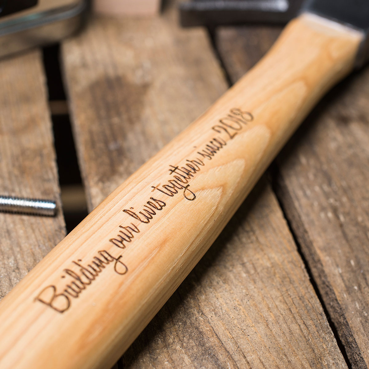 Personalised Engraved Wooden Hammer