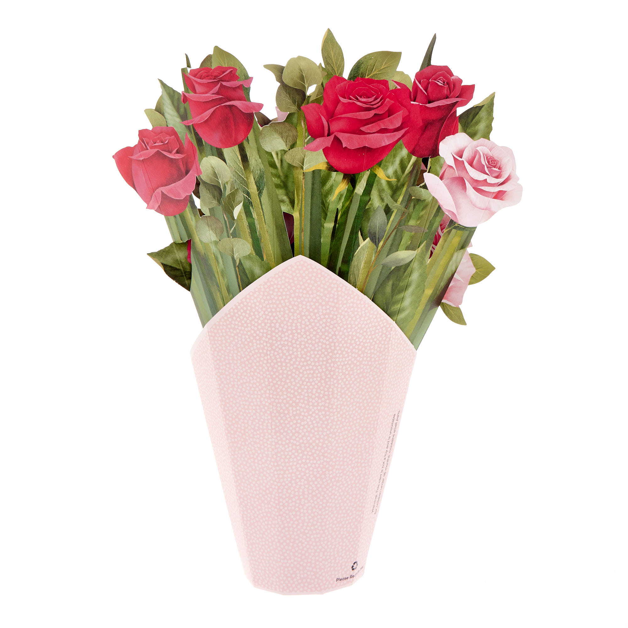 Wife 3D Pop-Out Floral Bouquet Valentine's Day Card