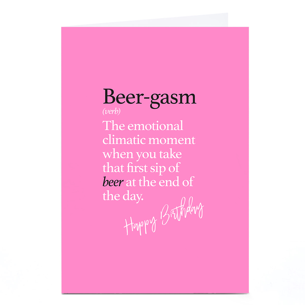Personalised Punk Birthday Card - Beer-gasm
