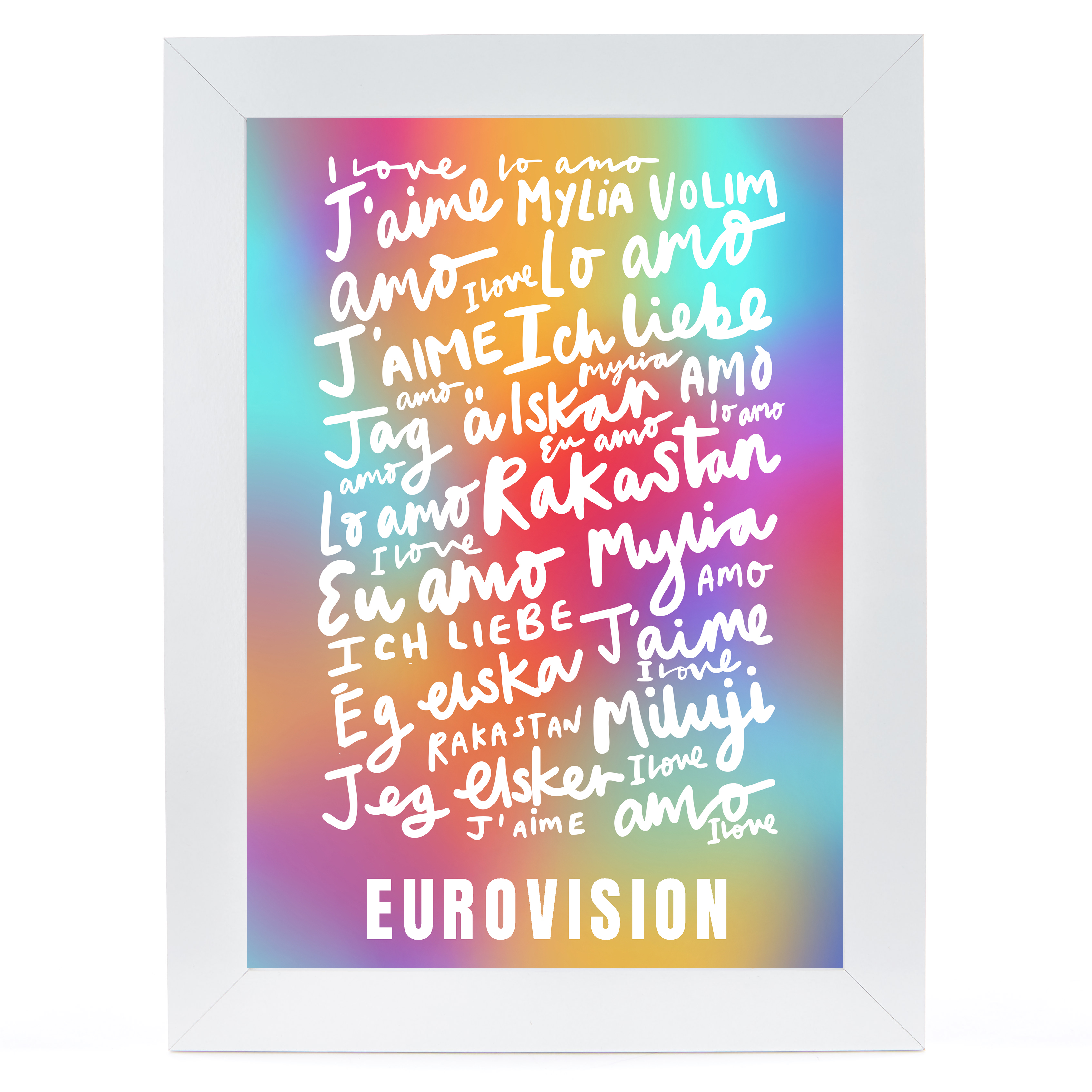 Personalised Wall Art -  J'aime Eurovision 