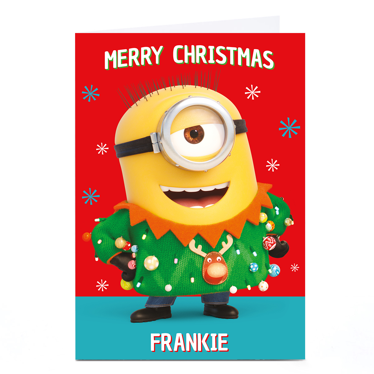 Personalised Despicable Me Christmas Card - Name