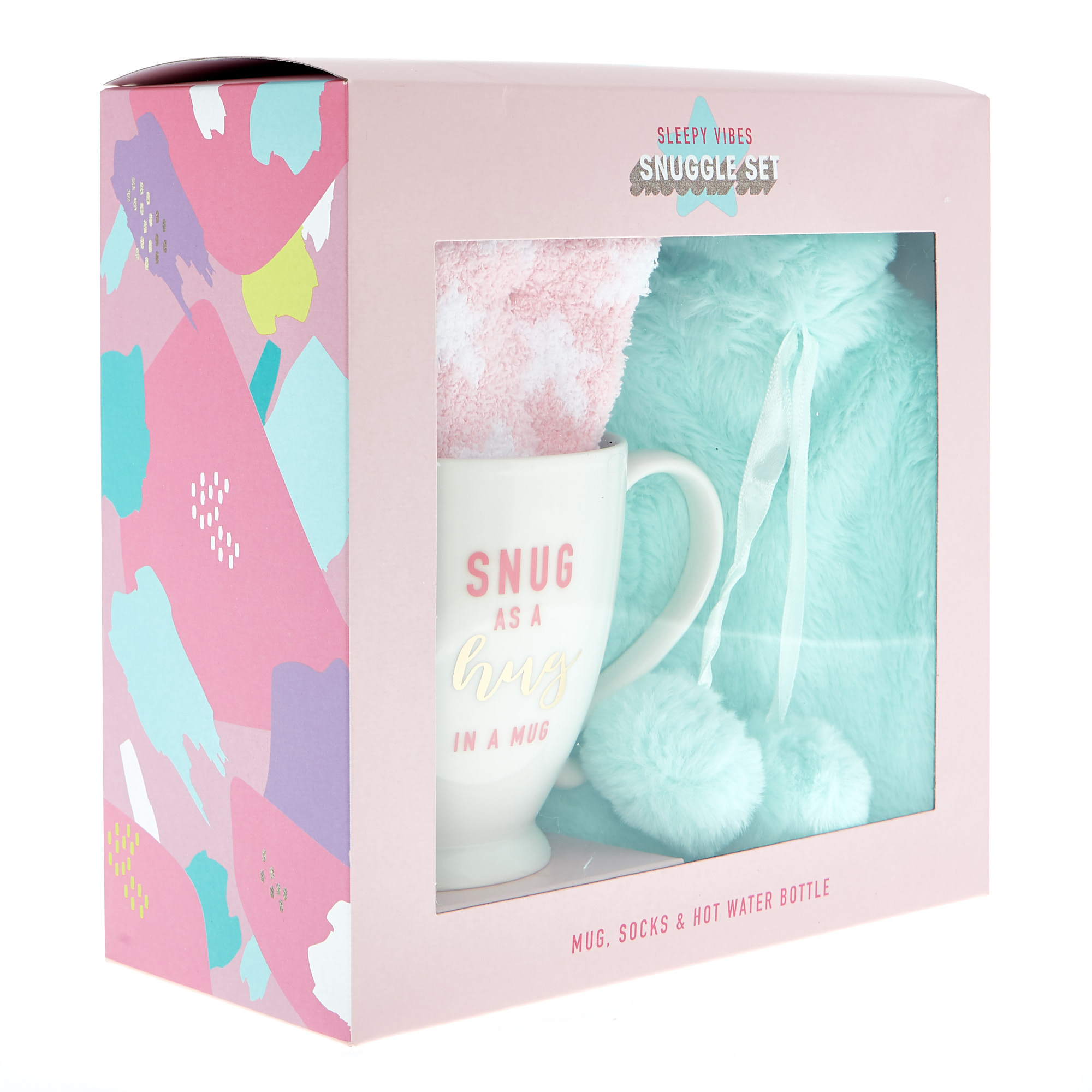 Happy & Bright Mug, Socks & Hot Water Bottle 