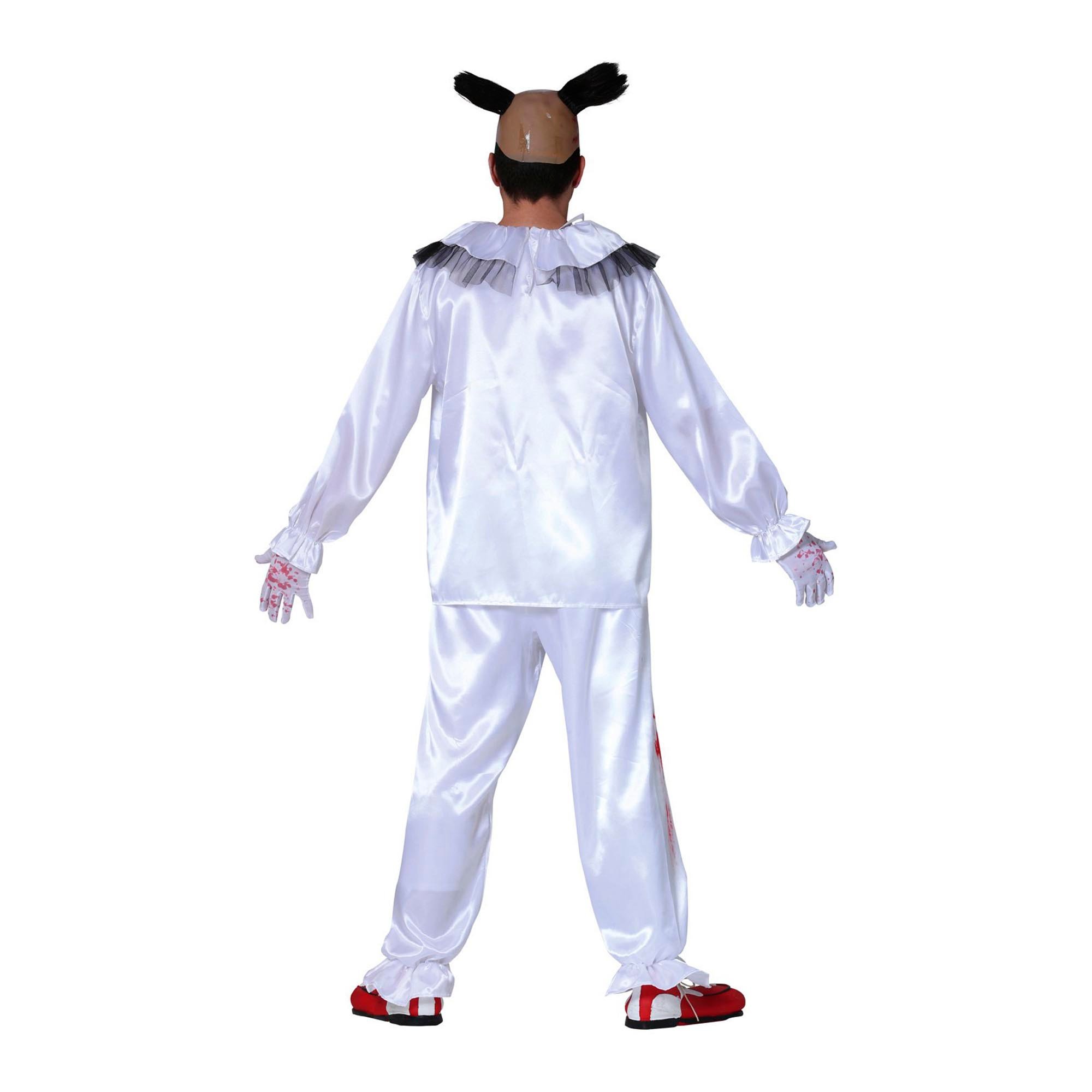 White Killer Clown Adult Fancy Dress Costume (Large)