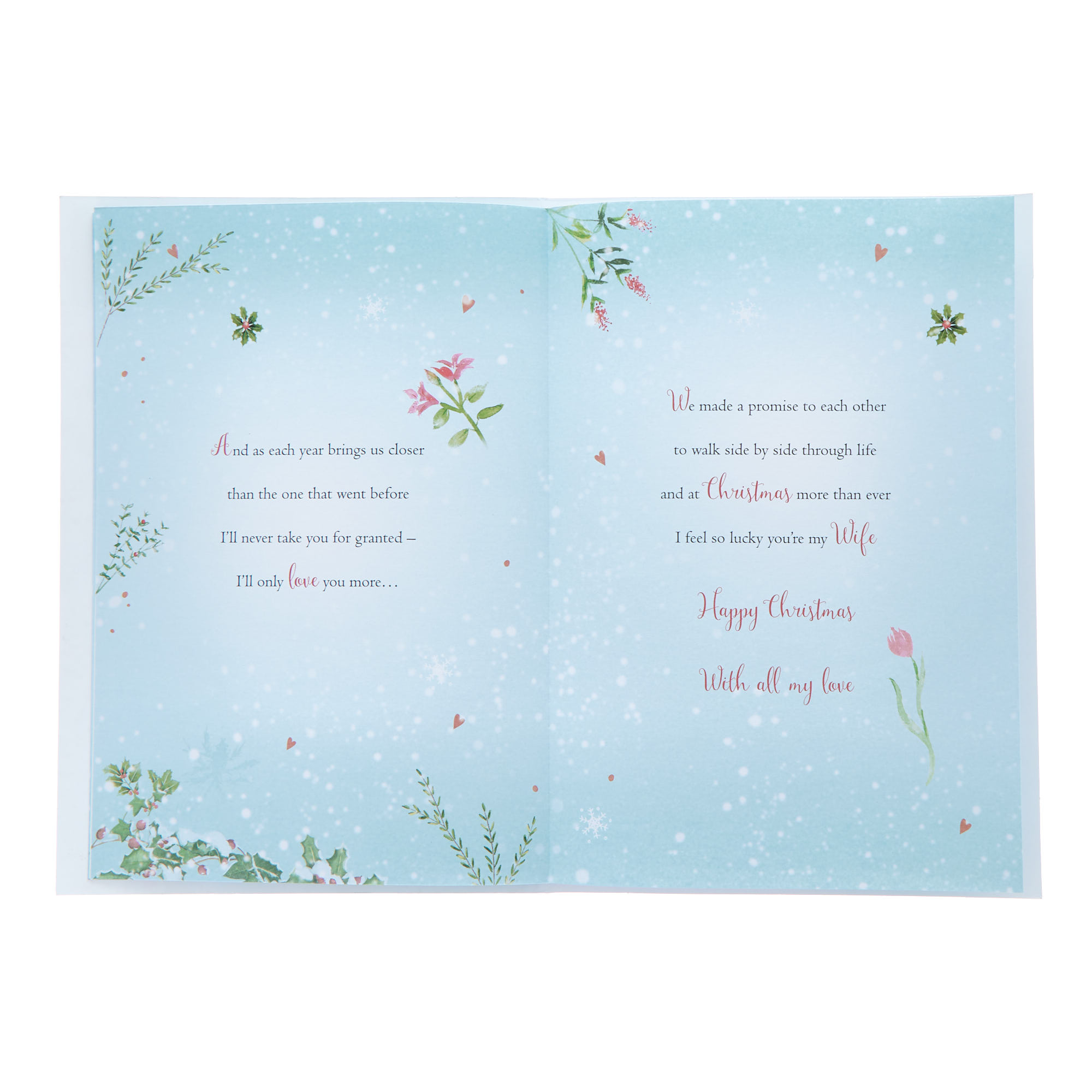 Wife Words Don't Always Come Easy Christmas Card