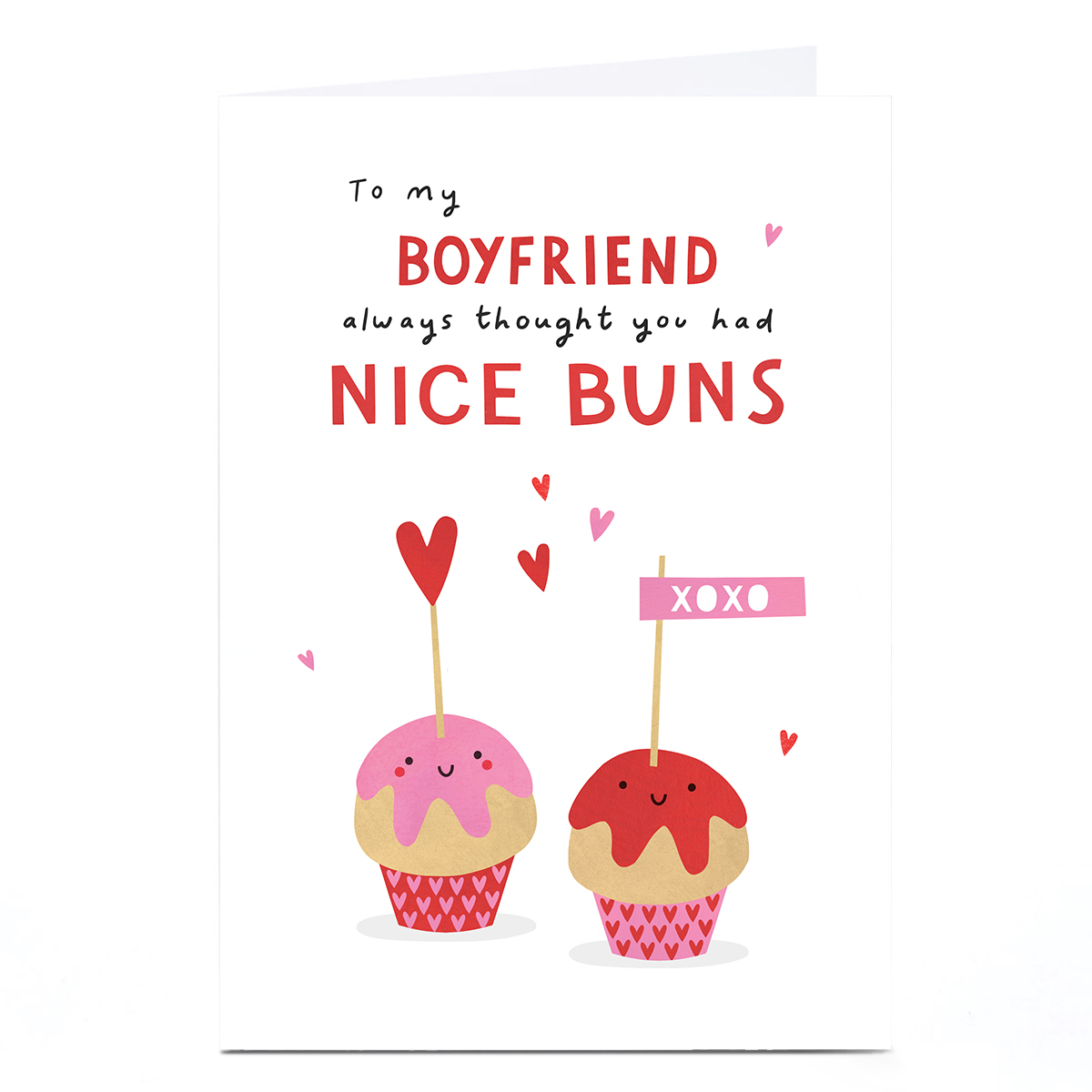 Personalised Lemon & Sugar Valentine's Day Card - Boyfriend Nice Buns