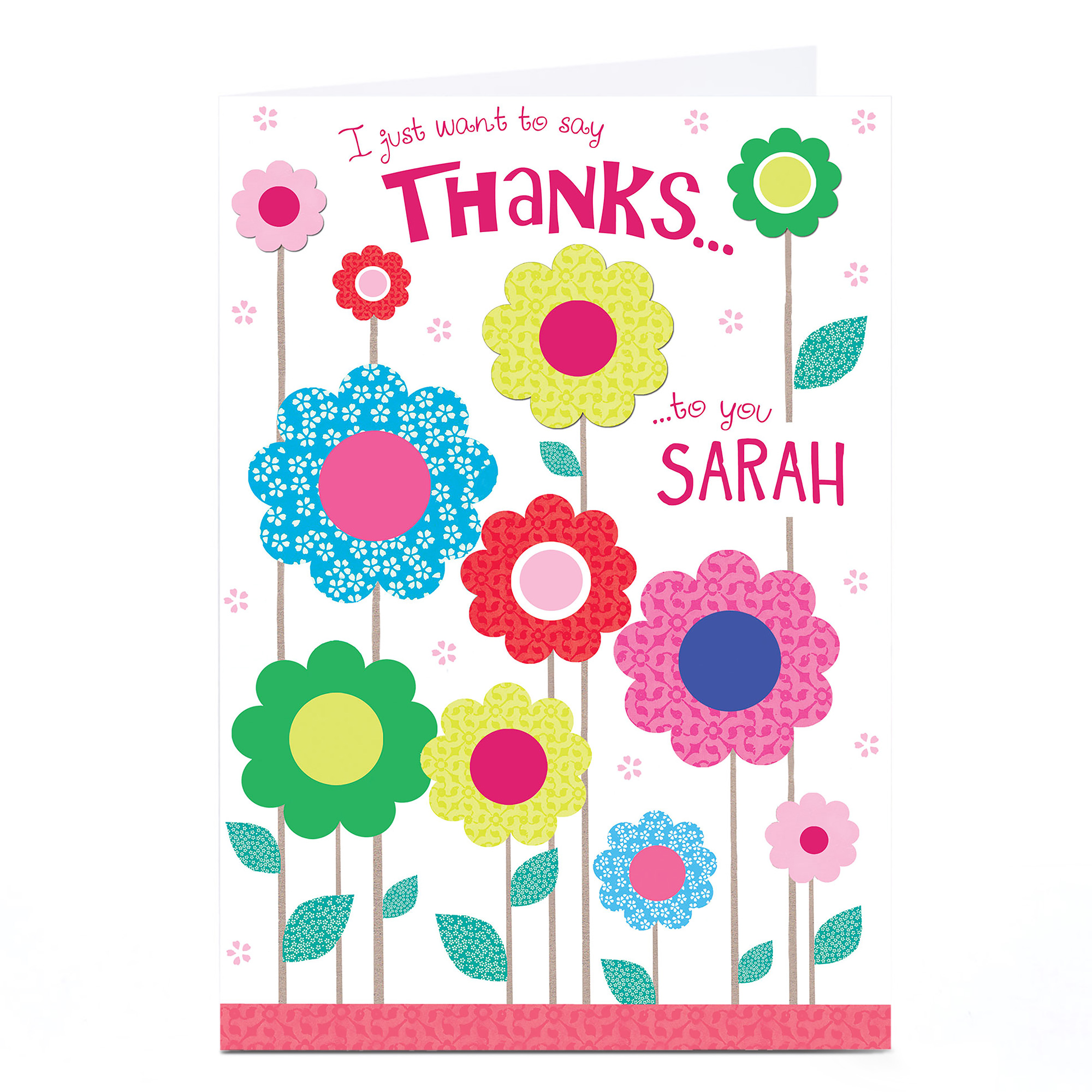 Personalised Thank You Card - I Just Want To Say