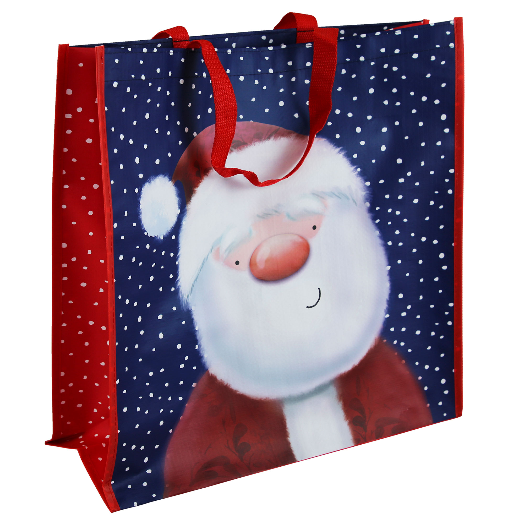 Buy Jumbo Square Christmas Gift Bag Cute Santa for GBP 2.99 Card
