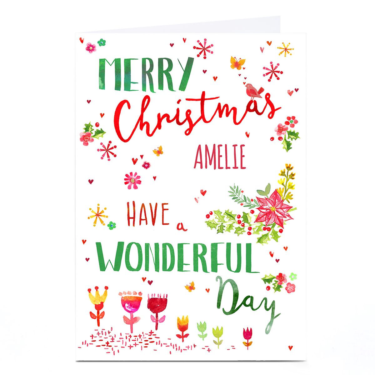 Personalised Nik Golesworthy Christmas Card - Wonderful Day