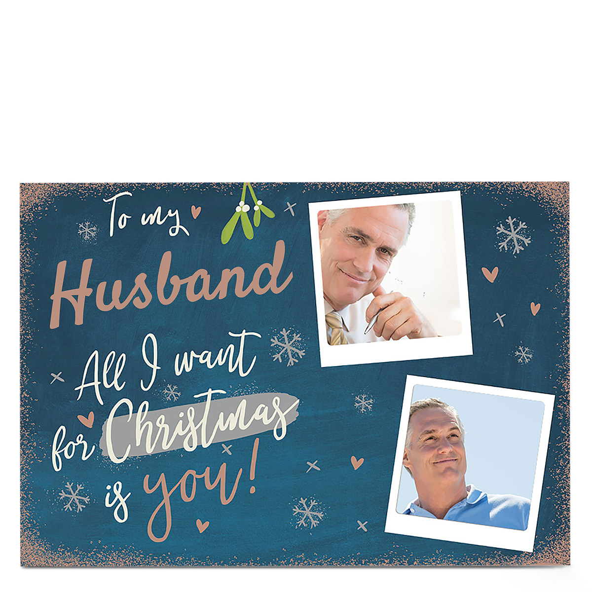 Photo Christmas Card - Husband All I Want Is You