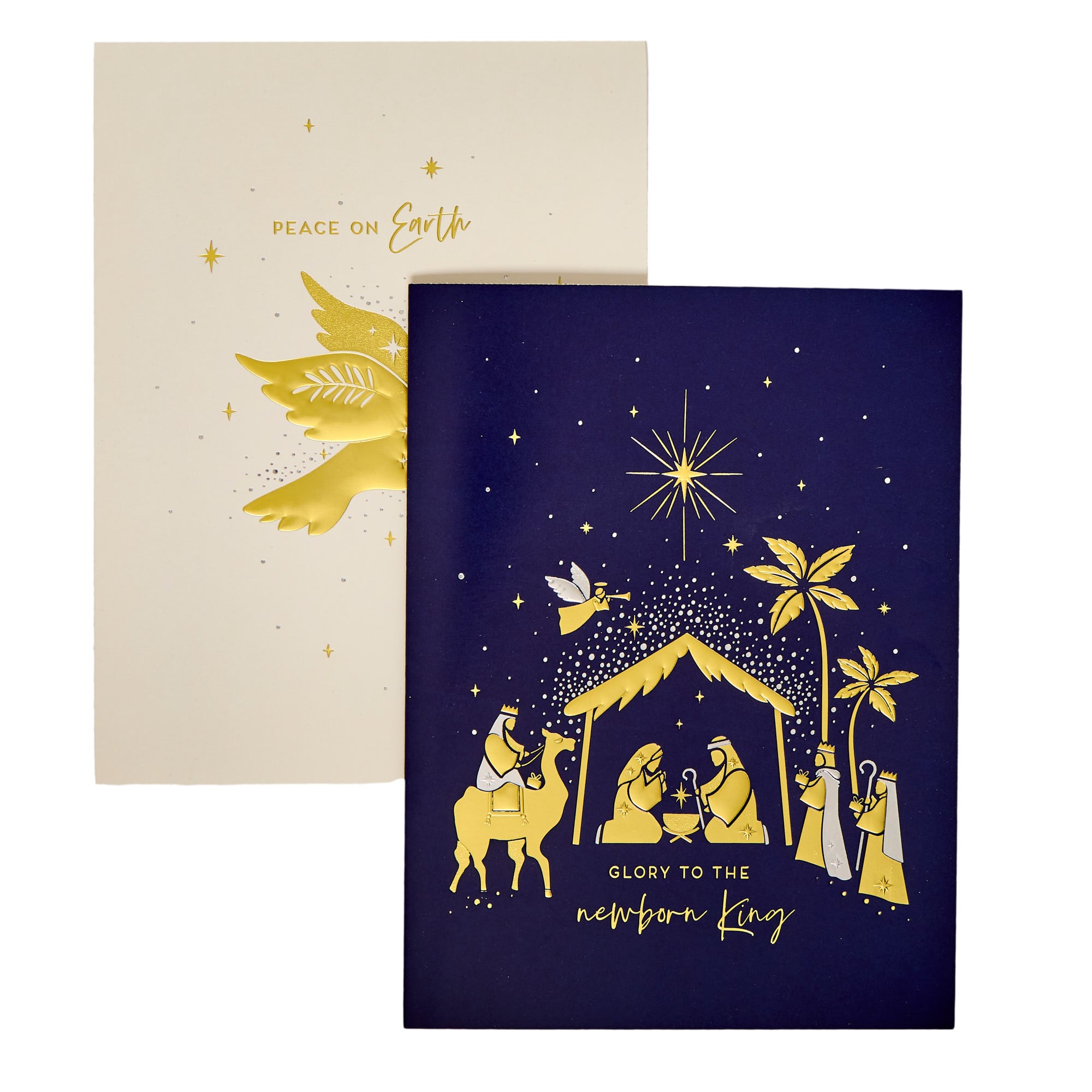 10 Deluxe Religious Charity Christmas Cards - 2 Designs