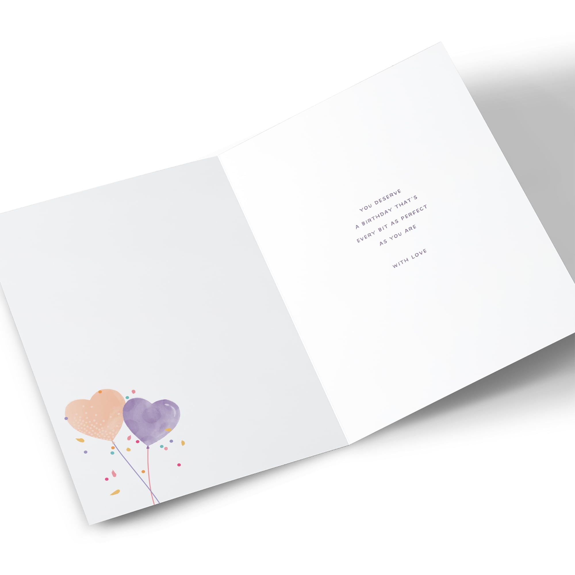 Photo Birthday Card - Flower Bouquet and Hearts, One I Love