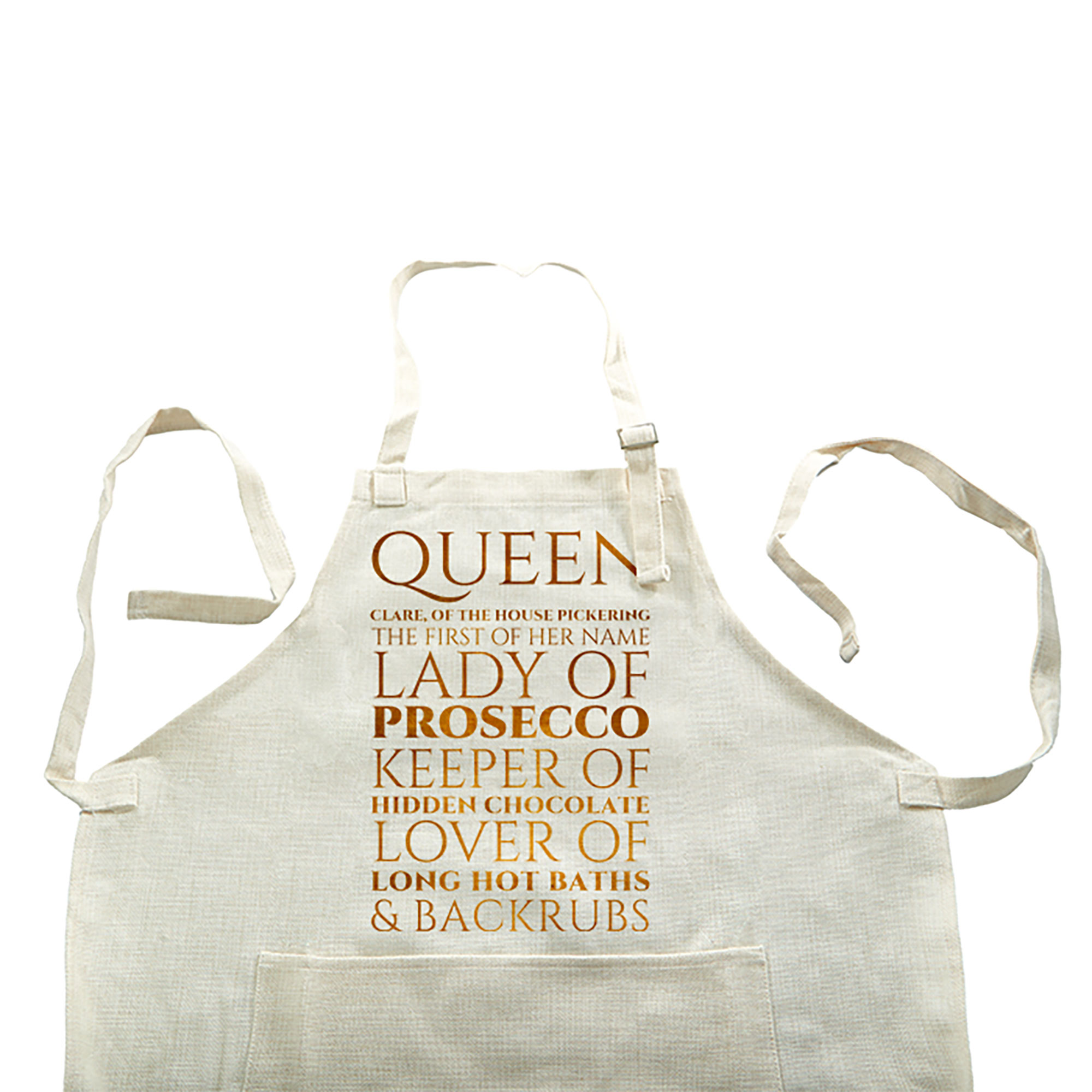 Personalised Apron - Queen, Lady, Keeper, Lover