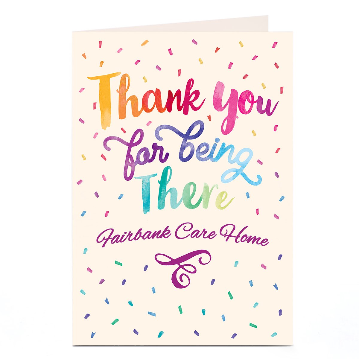 Personalised Thank You Card - Thank You For Being There