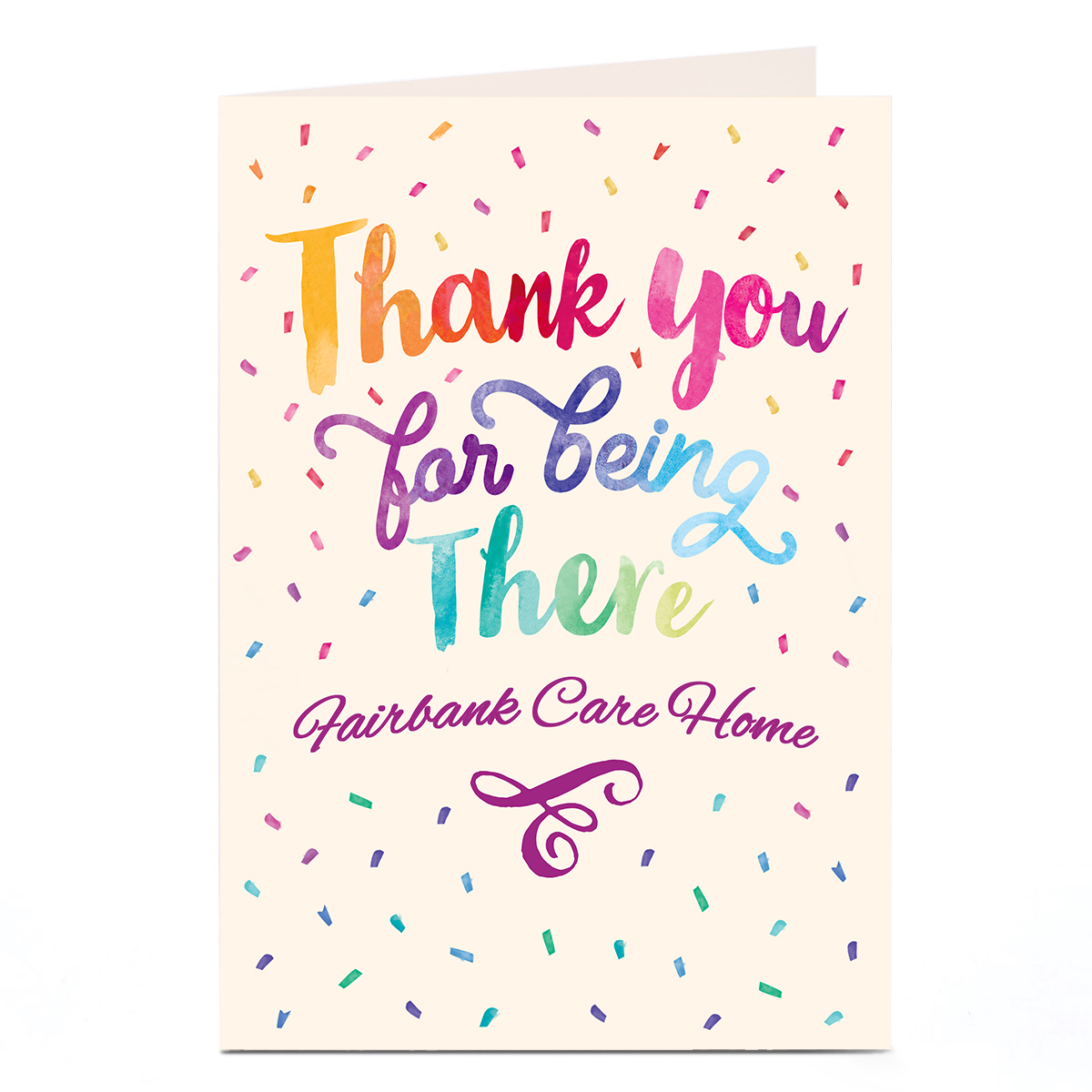 Personalised Thank You Card - Thank You For Being There