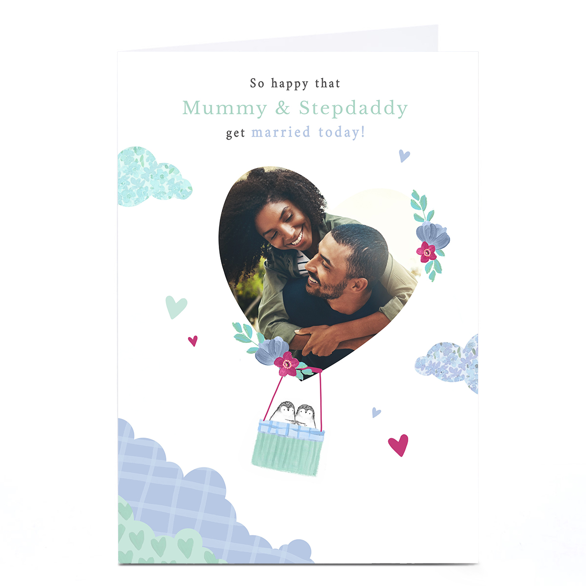 Photo Wedding Card - Mummy And Stepdaddy Get Married Today