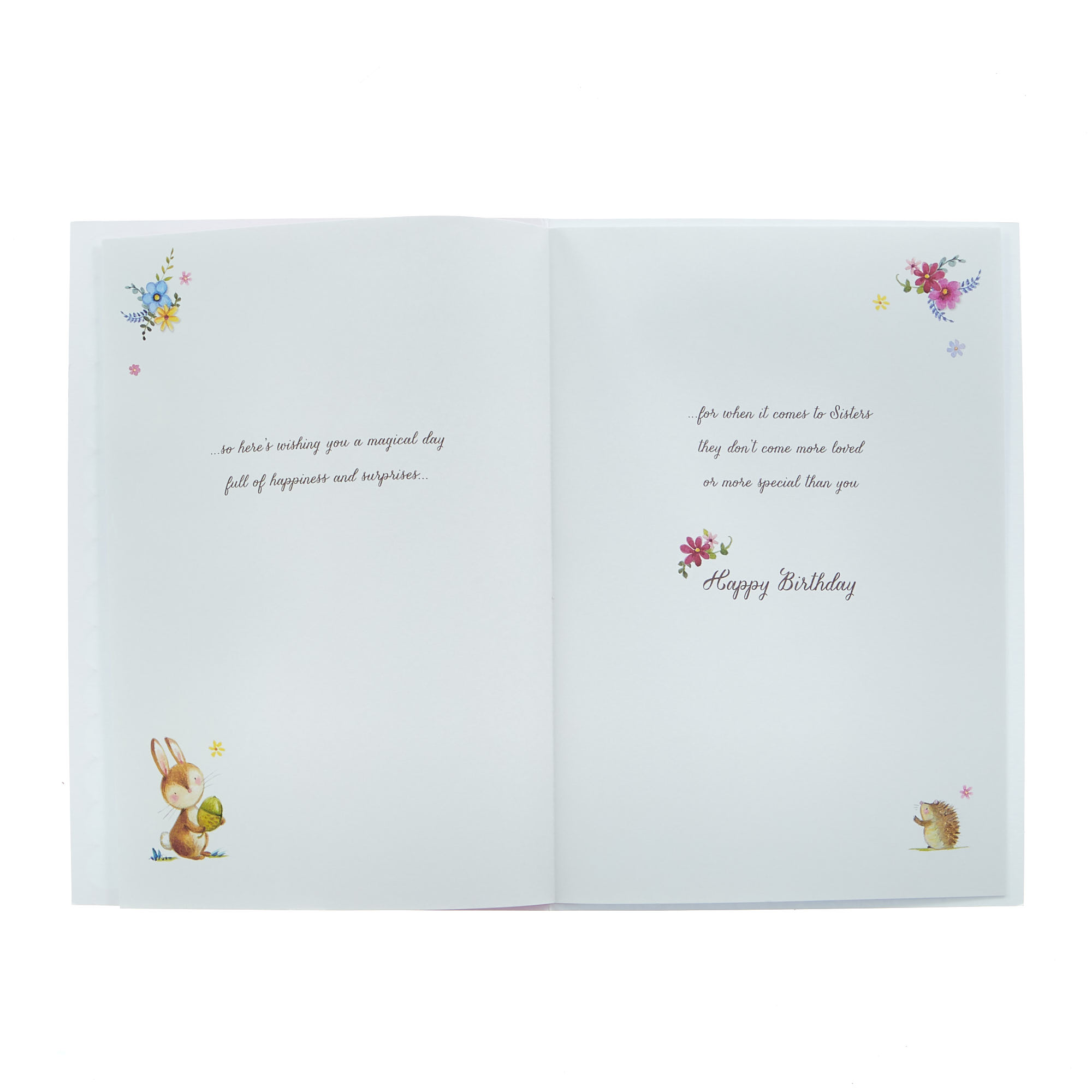 Birthday Card - Sister Woodland Animals 