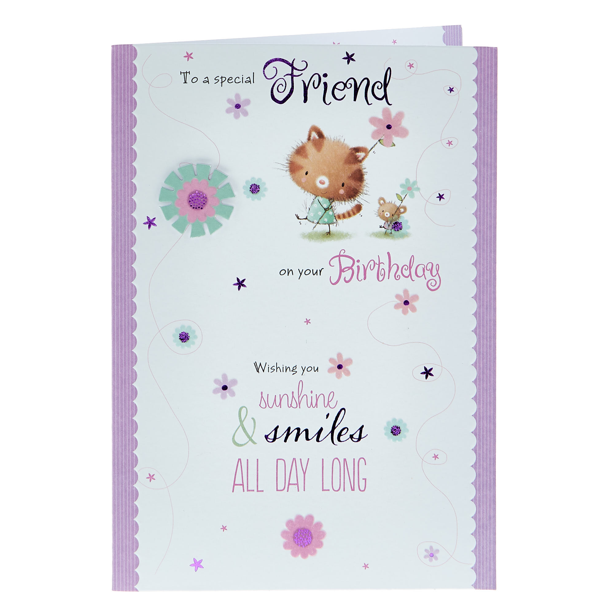 Birthday Card - Special Friend Sunshine & Smiles