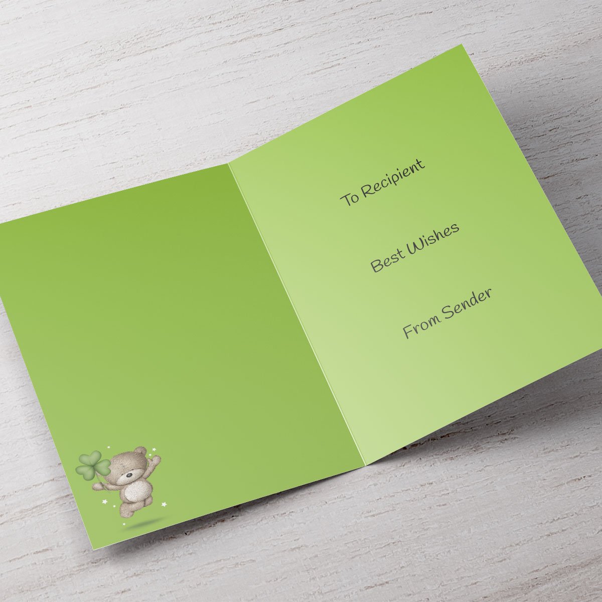 Hugs Personalised St Patrick's Day Card - Three Leaf Clover