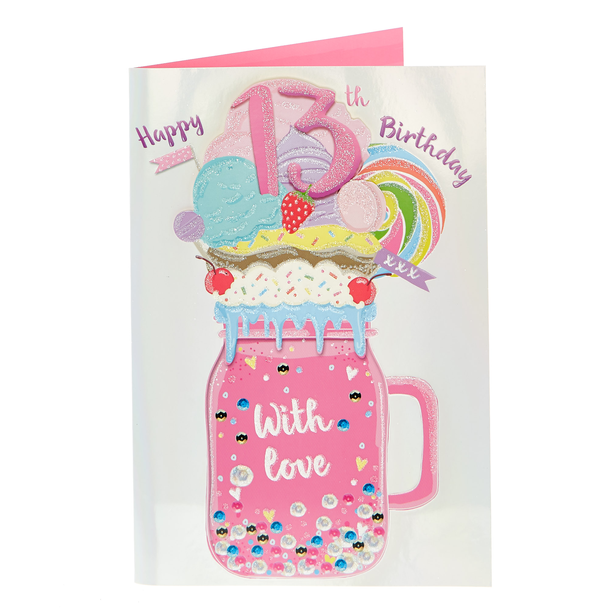 13th Birthday Card - Ice Cream Treat